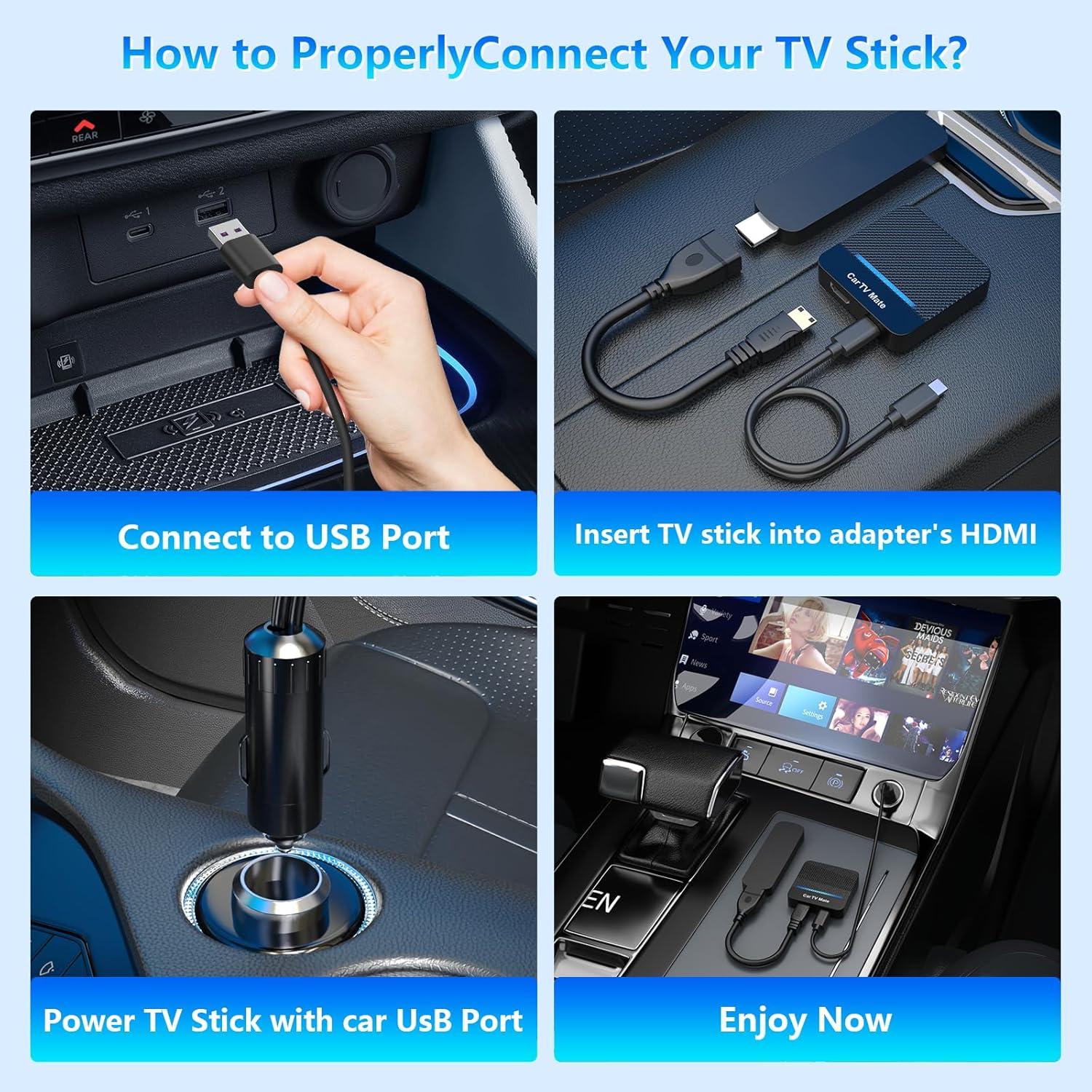 Mate de TV para Coche Rocketek 2025 con CarPlay Inalámbrico