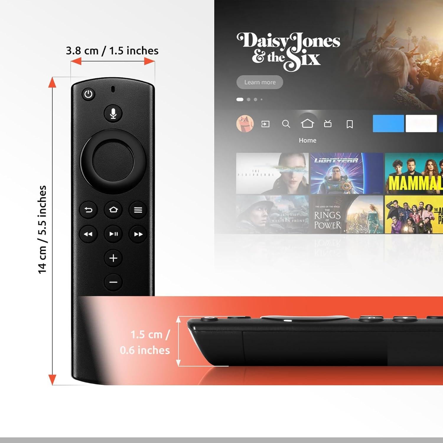 Control Remoto de Reemplazo SZILBZ para AMZ TV Stick 4K y Lite