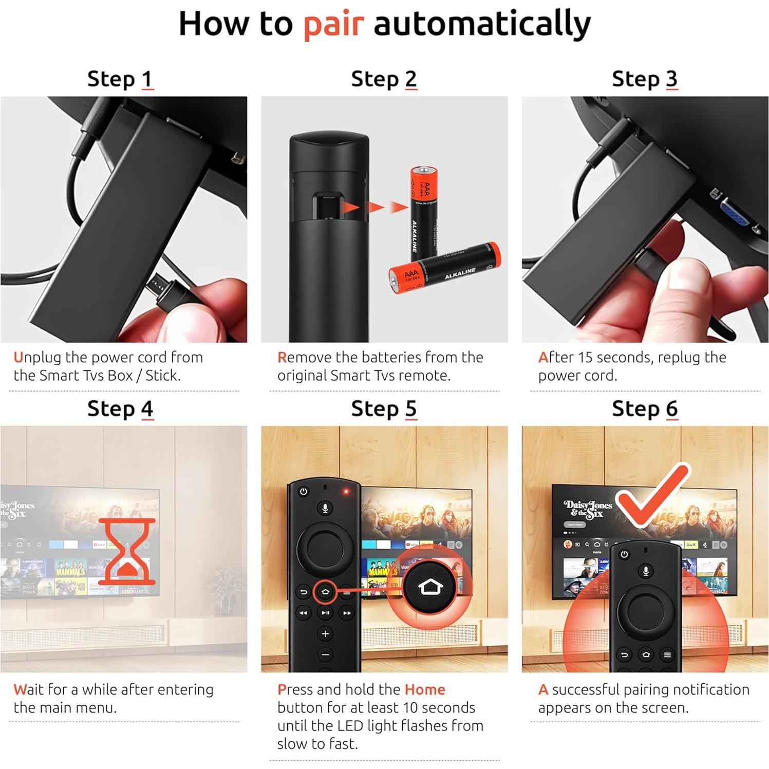 Control Remoto de Reemplazo SZILBZ para AMZ TV Stick 4K y Lite