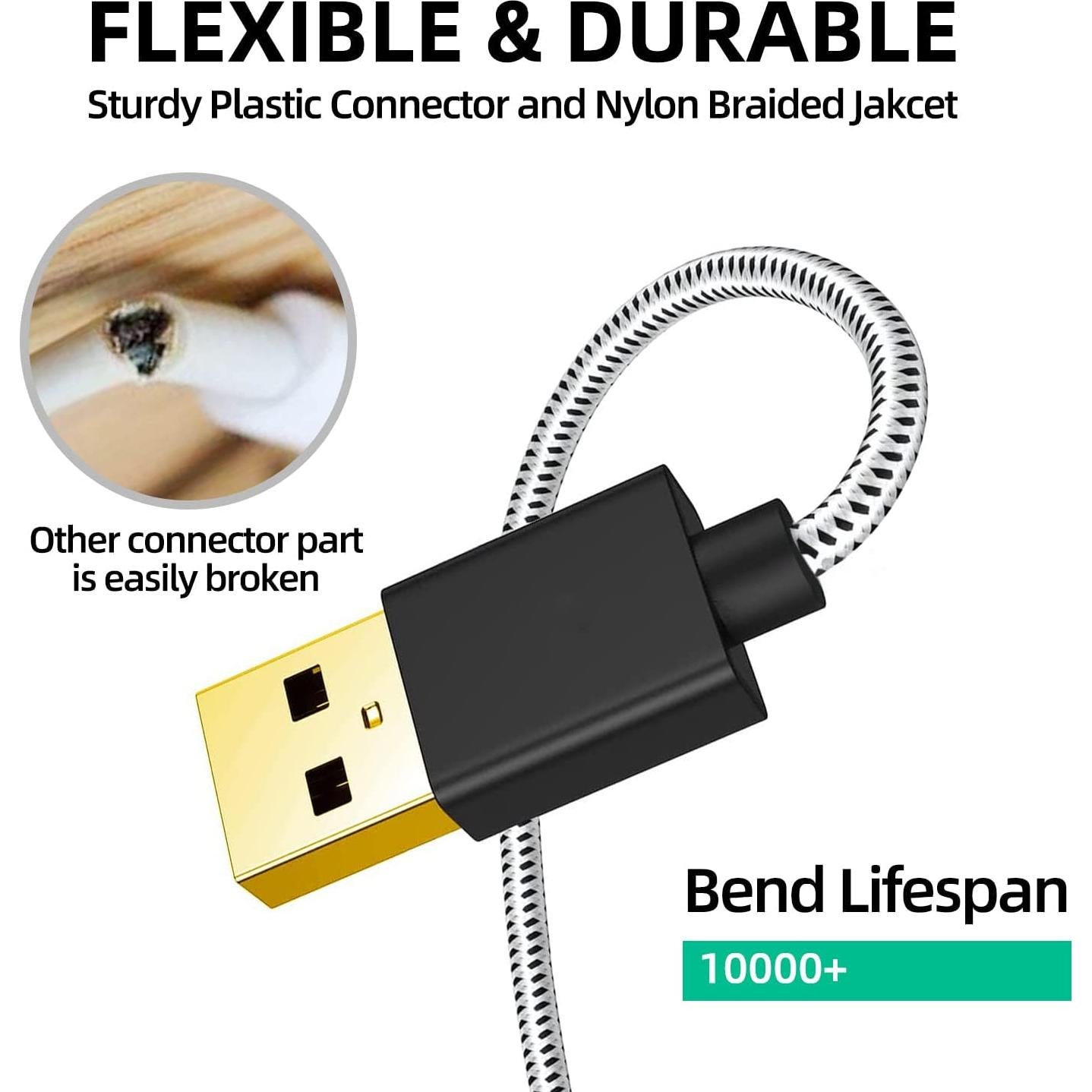 Cable USB de Alimentación Micro USB Hxer para Fire Stick 23.5 cm