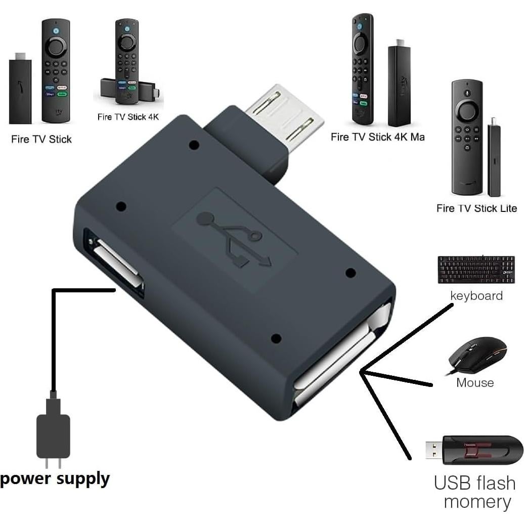 Adaptador OTG para Fire Stick 4K Max HOXIBSL - Paquete de 3