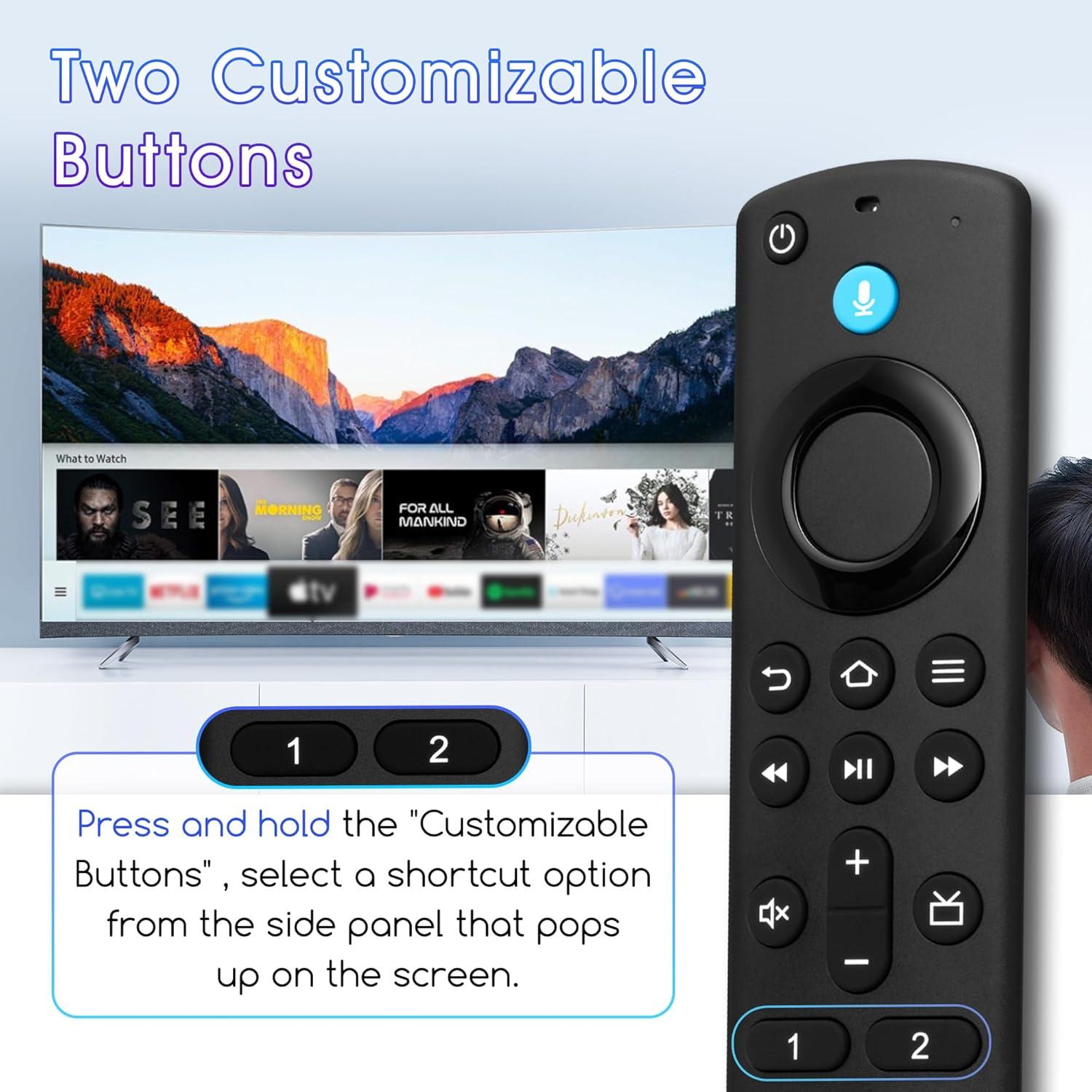 Control Remoto de Reemplazo PUPINGPIG para Fire TV Stick 3ra Gen