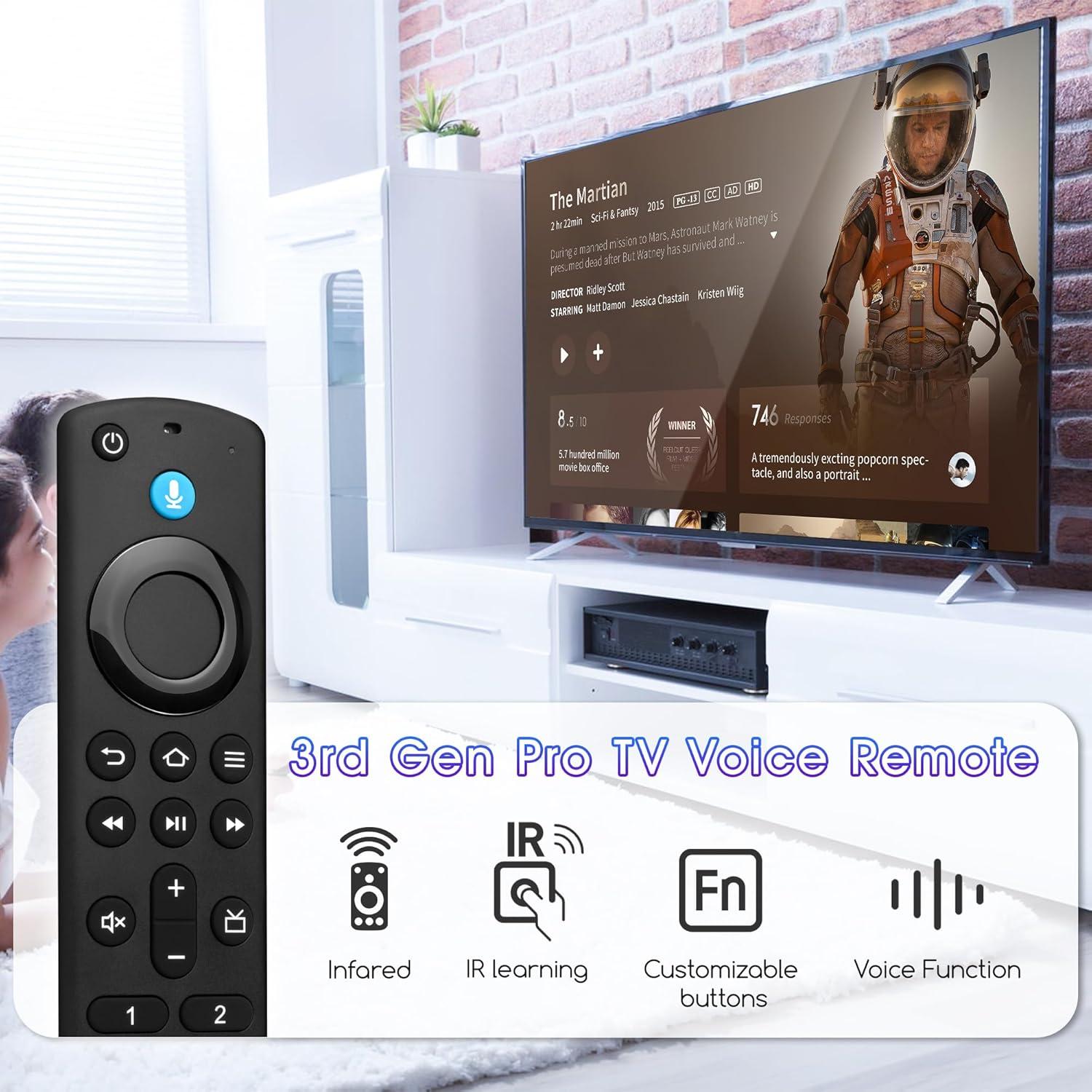 Control Remoto de Reemplazo PUPINGPIG para Fire TV Stick 3ra Gen