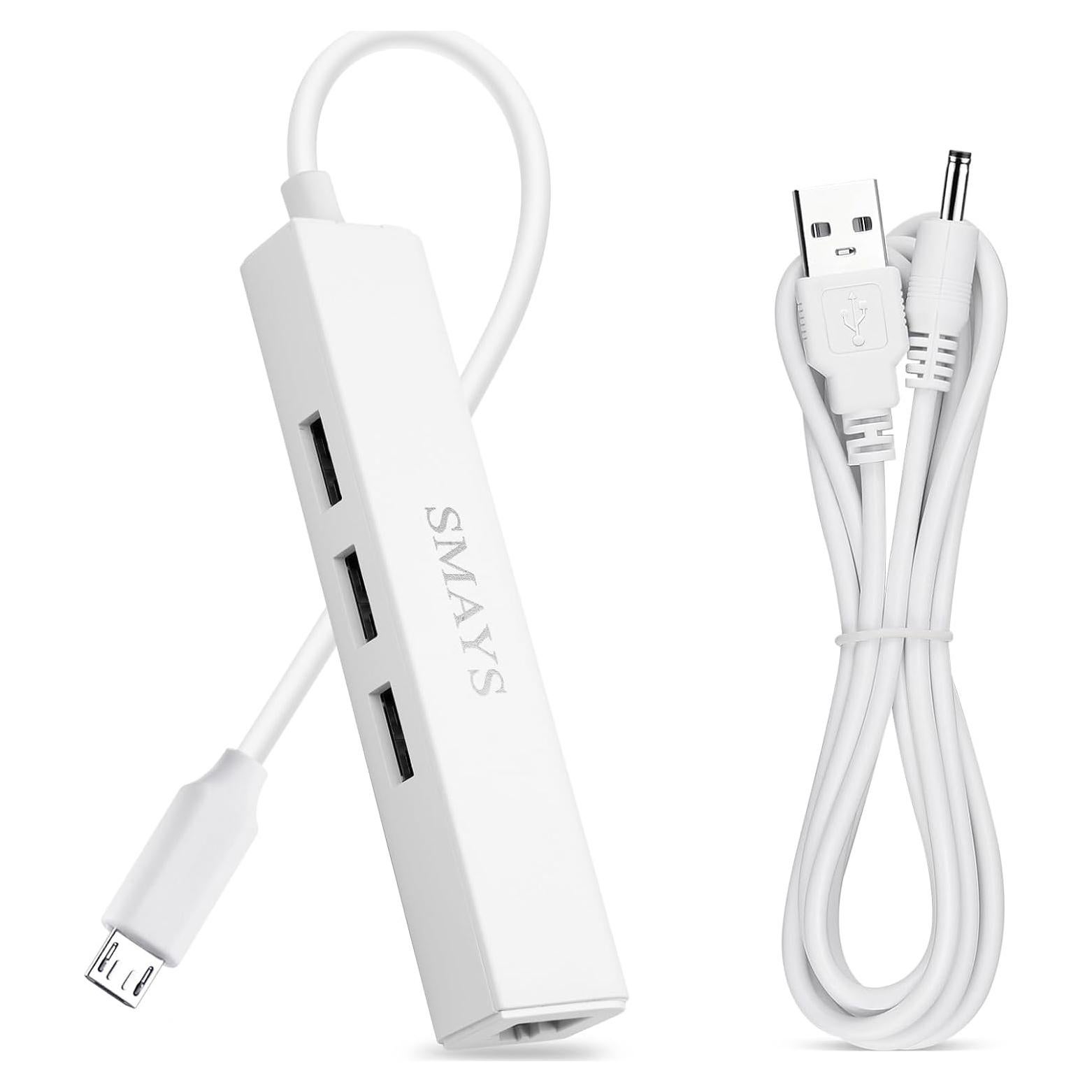 Adaptador Ethernet LAN SMAYS para Android TV 4K - Hub USB 3 Puertos