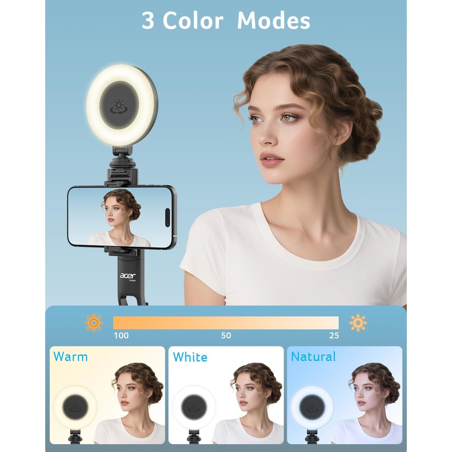 Trípode Automático de Seguimiento Facial Acer ST-C17 con Luz