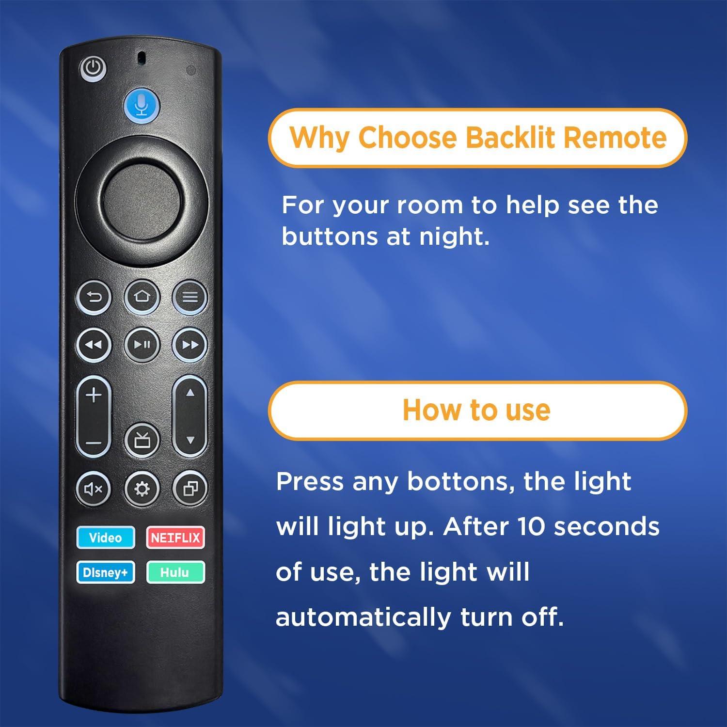 Control Remoto Retroiluminado Oritronic para TV Insignia-Toshiba