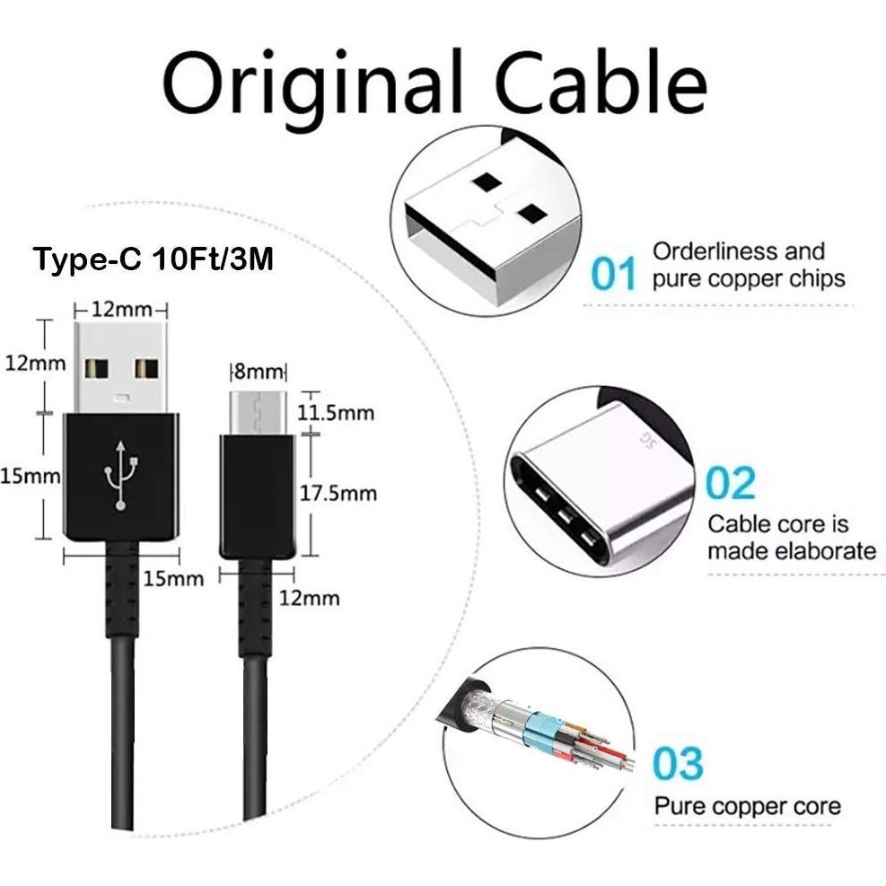 Cable USB-C de Carga Rápida 1m Volt Plus Tech (2xPack)