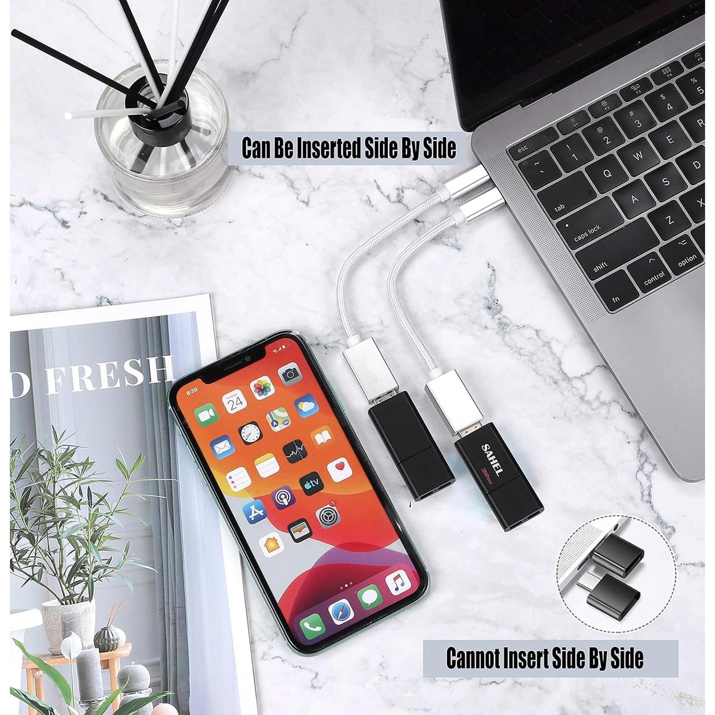 Adaptador OTG USB-C 3.0 Big-E - Paquete de 2, Compatible con Nintendo Switch