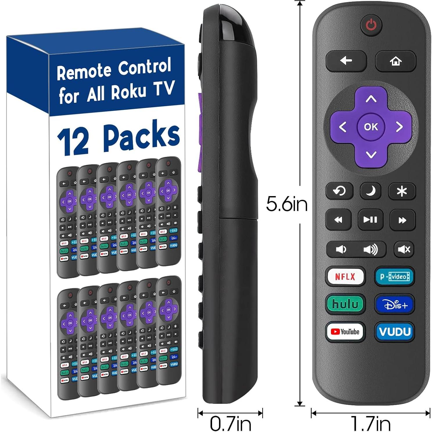Paquete de 12 controles remotos YesBes para TV Roku