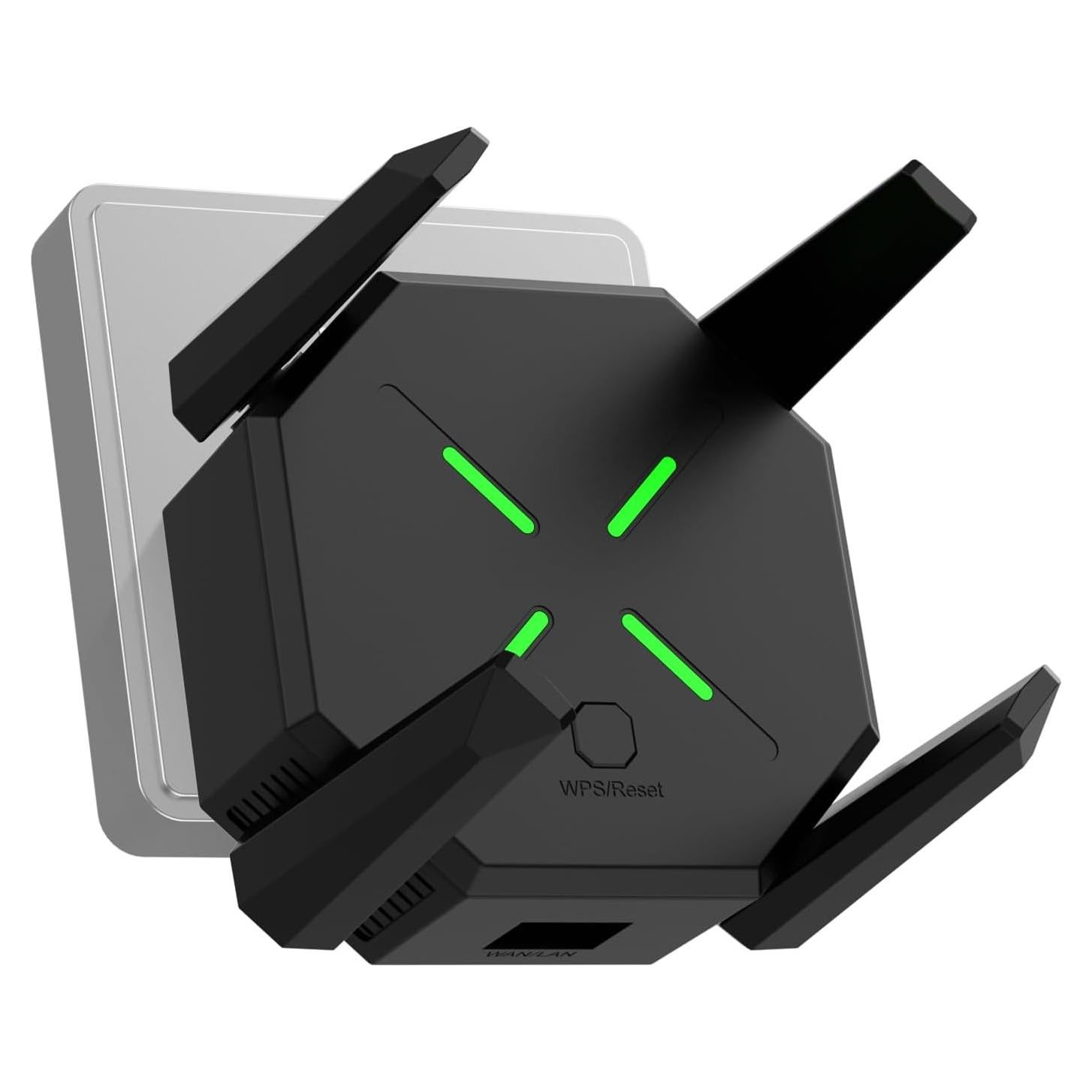 Extensor de Señal WiFi EELAGER 1200Mbps Doble Banda Negro