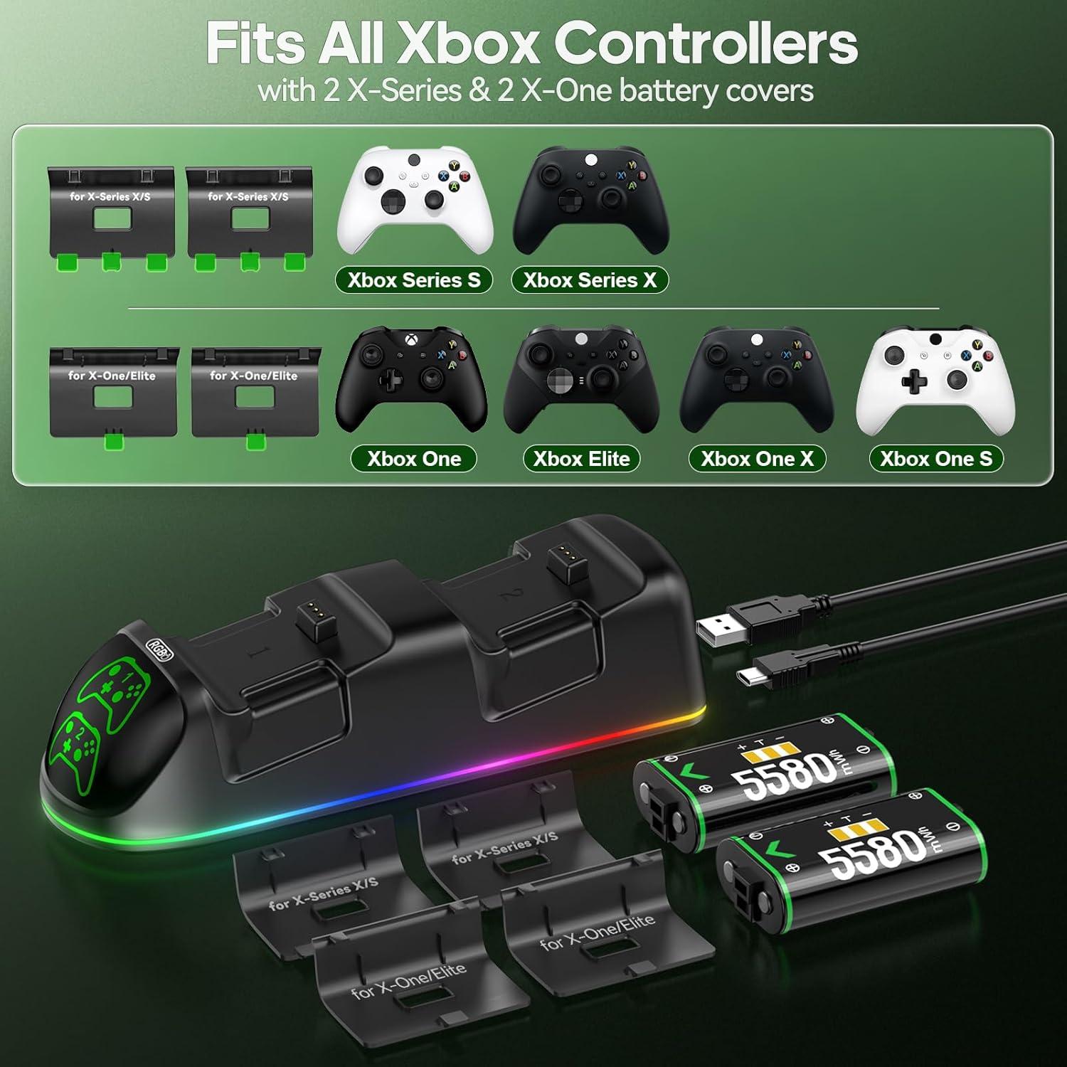 Estación de Carga OIVO para Controlador Xbox con 2 Baterías