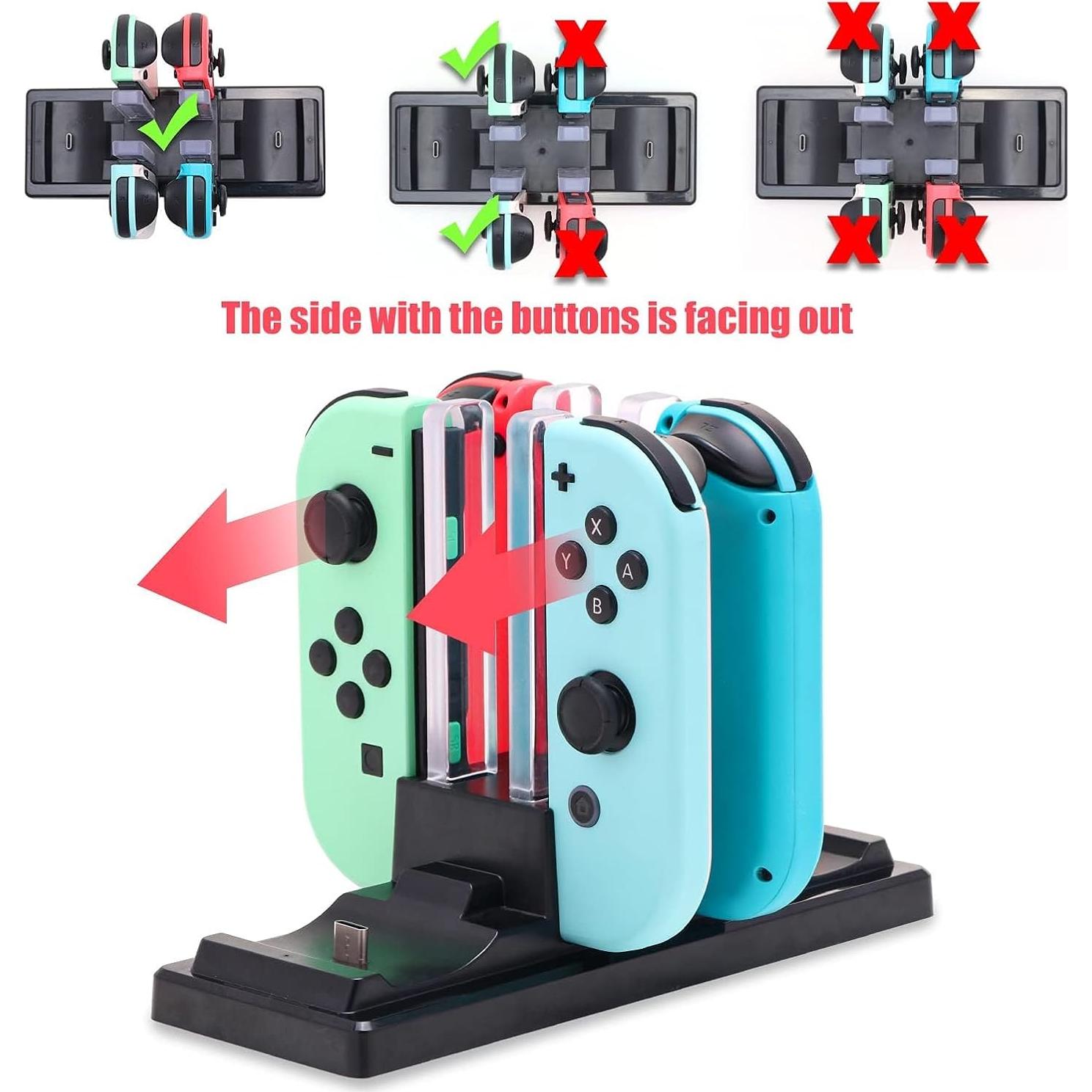 Dock de Carga 6 en 1 FunDirect para Controladores Nintendo Switch