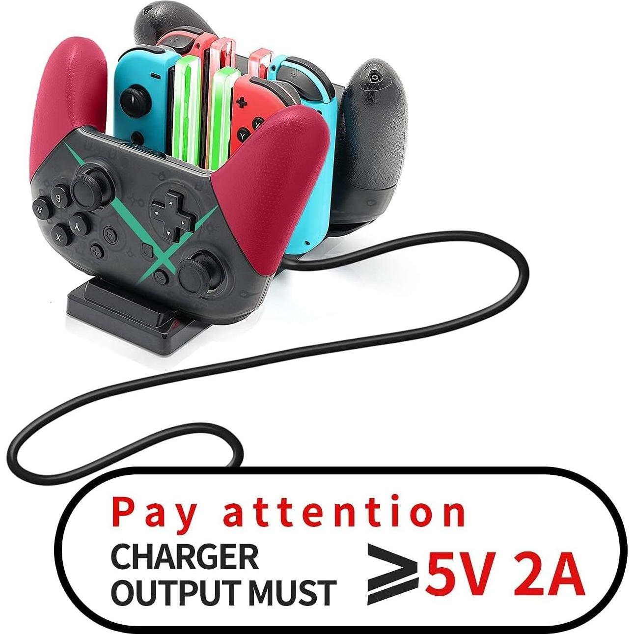 Dock de Carga 6 en 1 FunDirect para Controladores Nintendo Switch