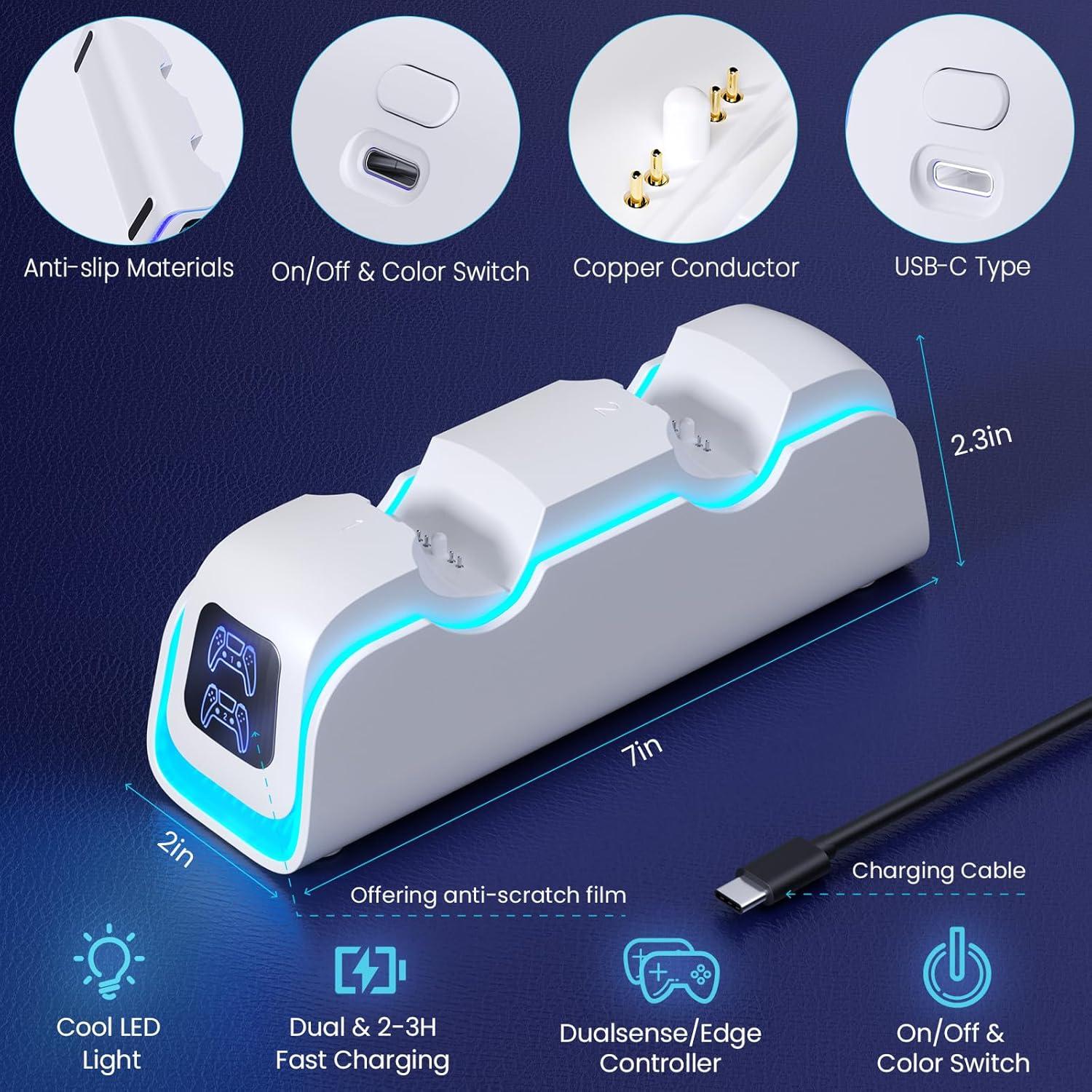 Cargador Base PlayStation 5 Cocubal para DualSense y Edge