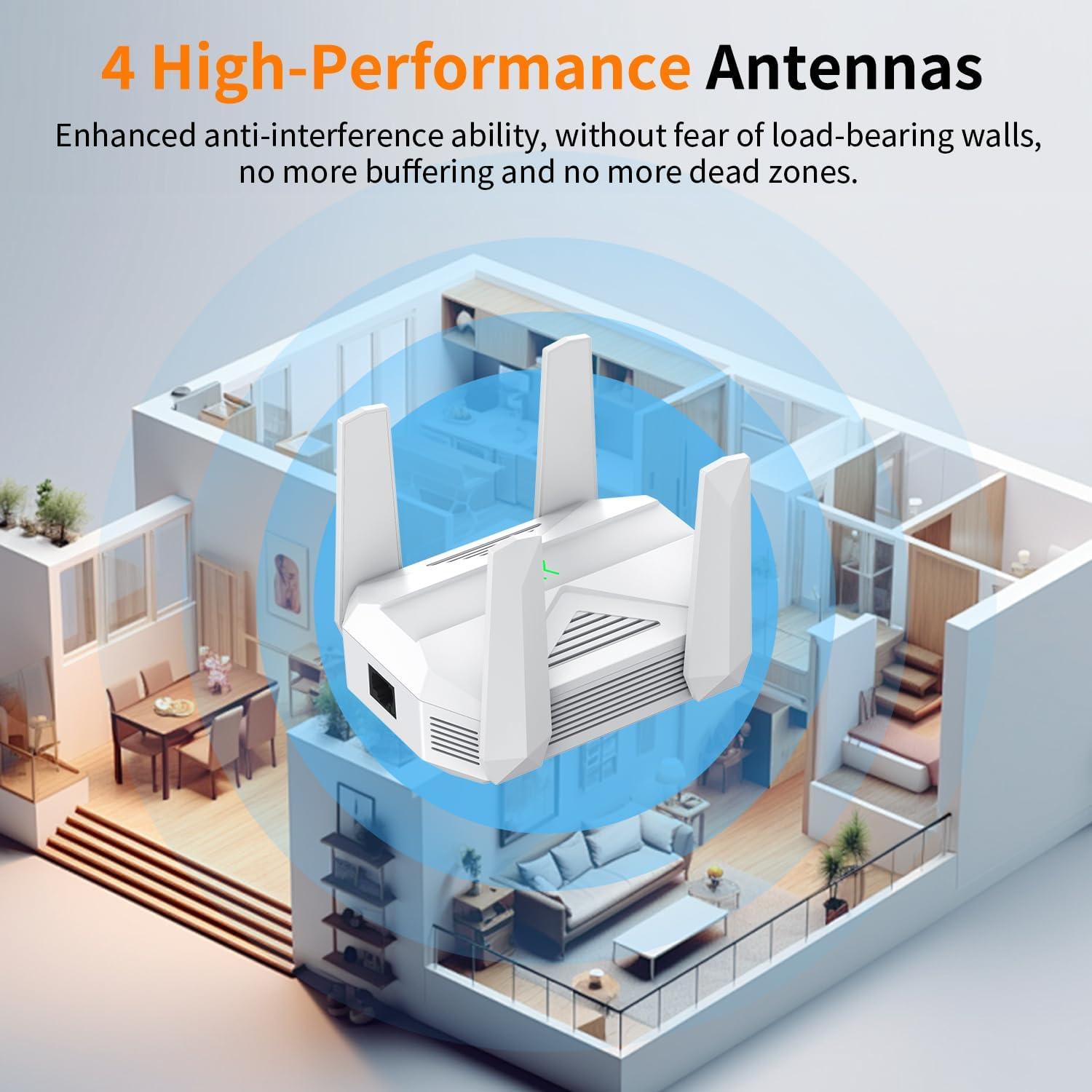 Extensor de WiFi HMTYQNB AC2100 Doble Banda 1197.5 m²