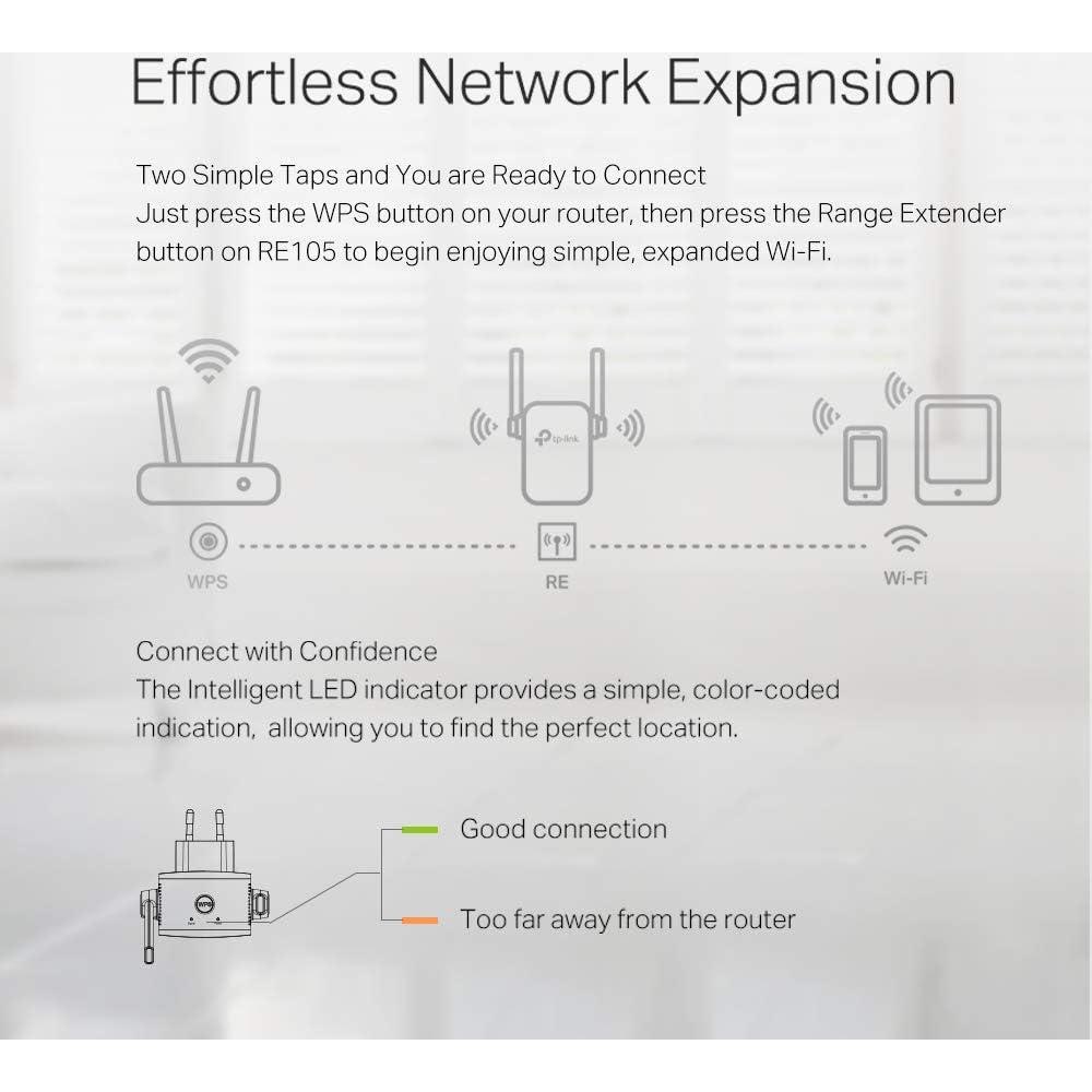 Extensor WiFi TP-Link RE105, Aumentador de Señal 300Mbps