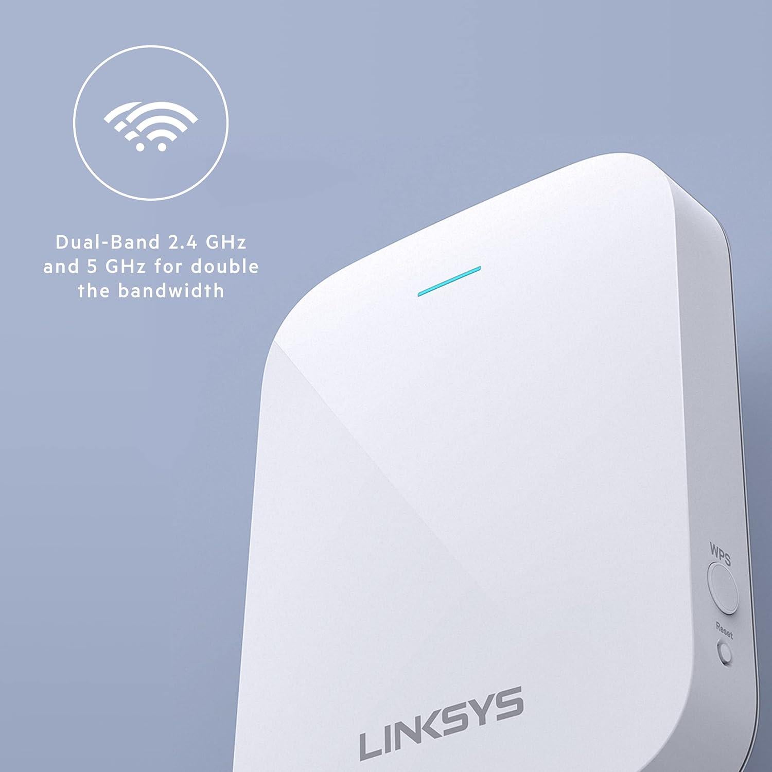 Extensor WiFi 6 Linksys RE7310 Doble Banda 1.8Gbps 185m²