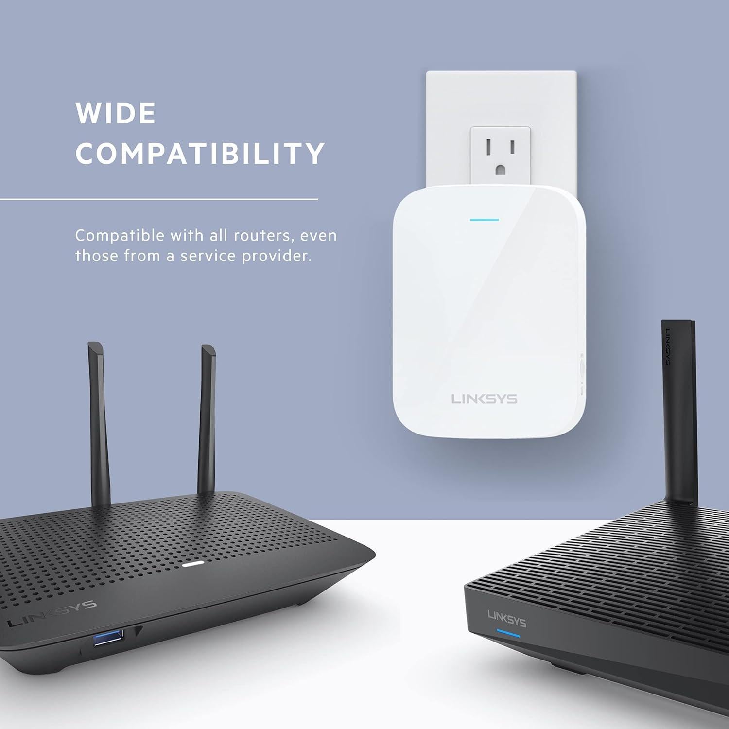 Extensor WiFi 6 Linksys RE7310 Doble Banda 1.8Gbps 185m²