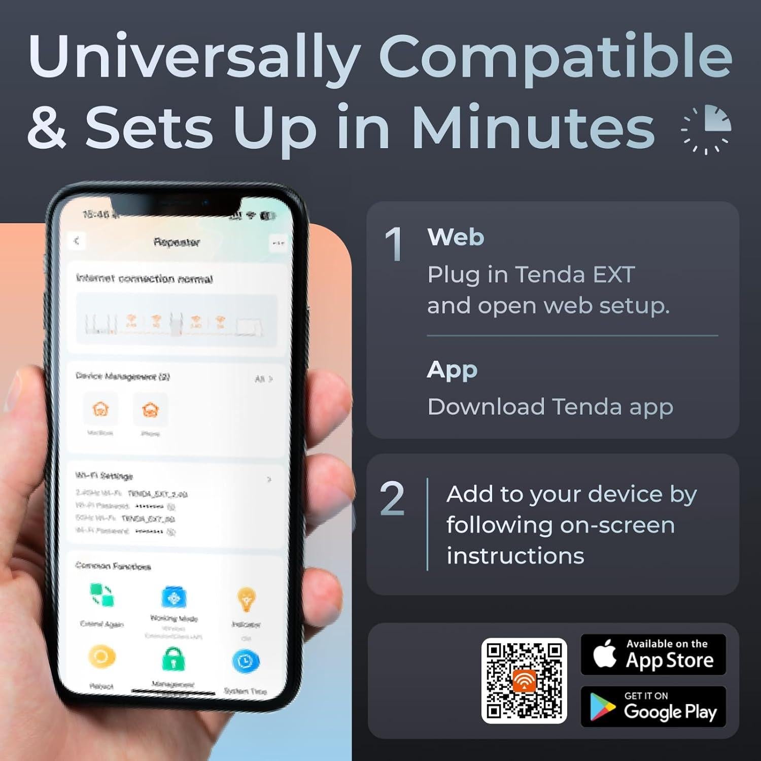 Extensor de Rango WiFi Tenda A18 V4.0 1167Mbps Doble Banda