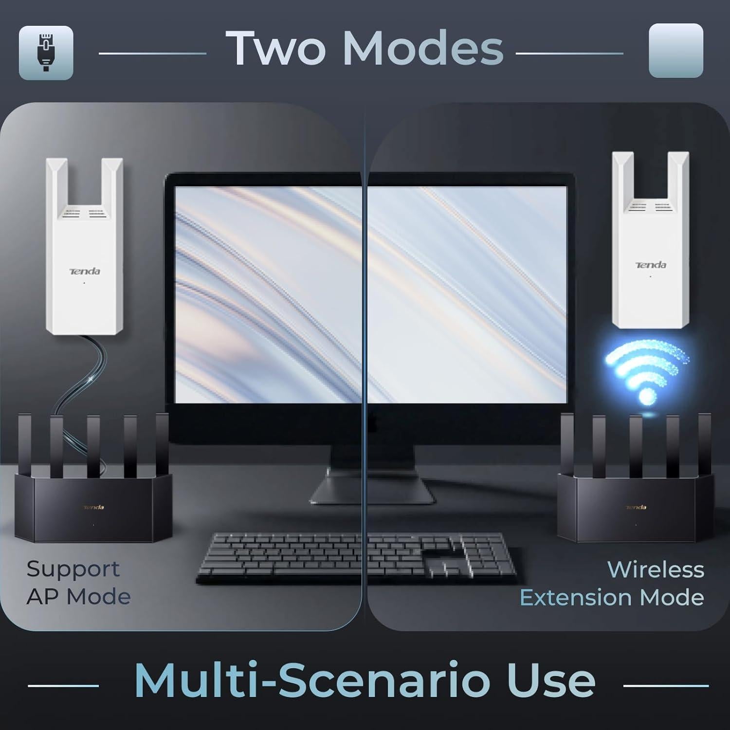 Extensor de Rango WiFi Tenda A18 V4.0 1167Mbps Doble Banda