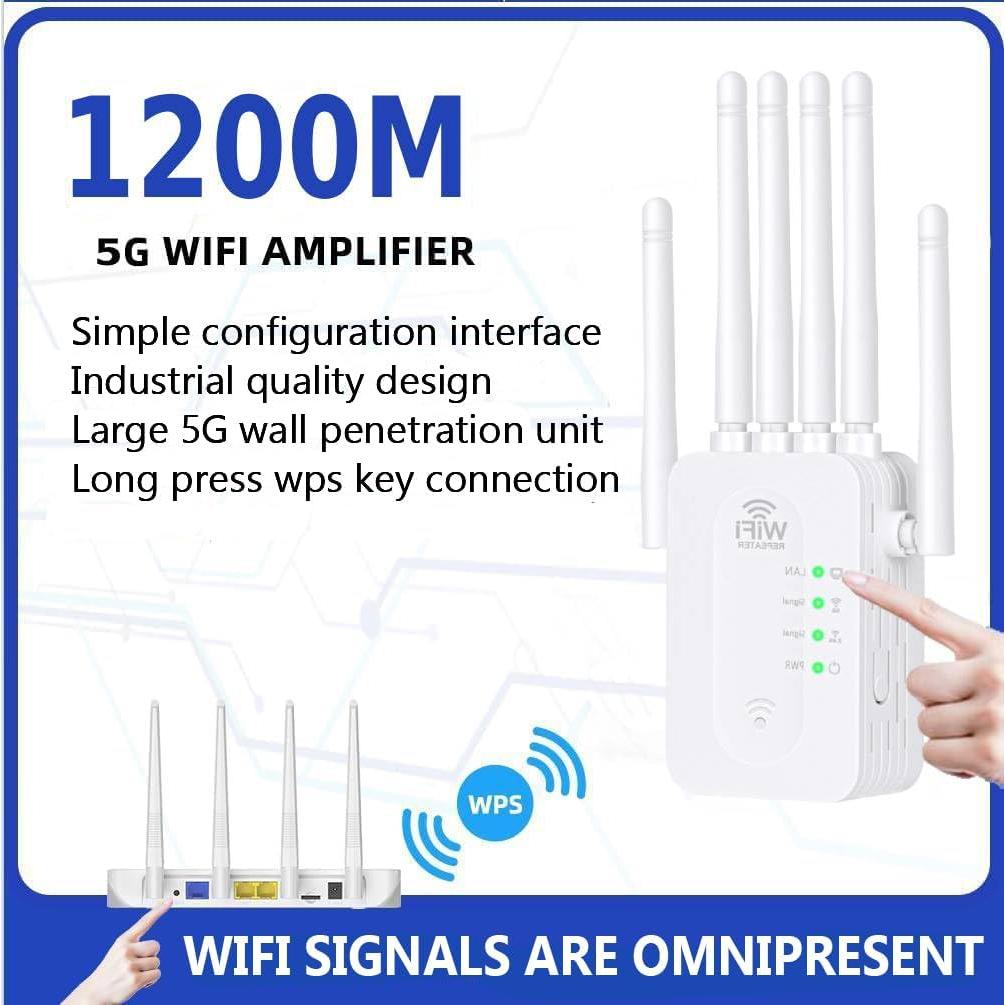 Amplificador WiFi Genérico 1200Mbps Doble Banda 5GHz/2.4GHz