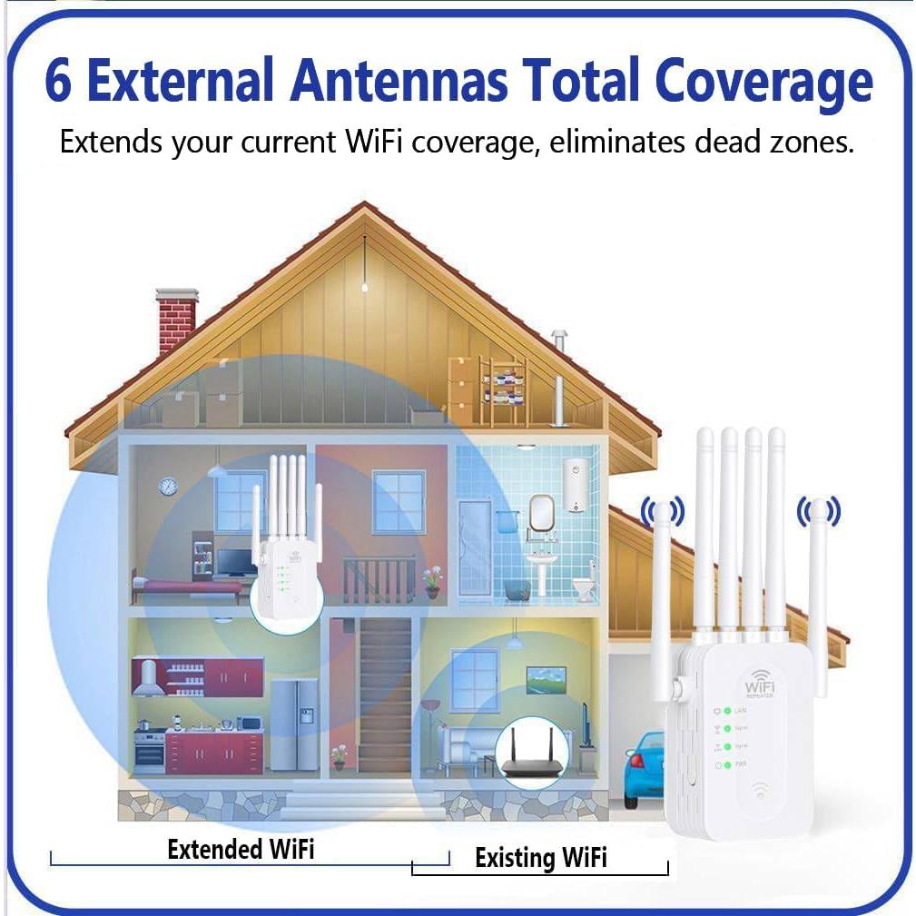 Amplificador WiFi Genérico 1200Mbps Doble Banda 5GHz/2.4GHz