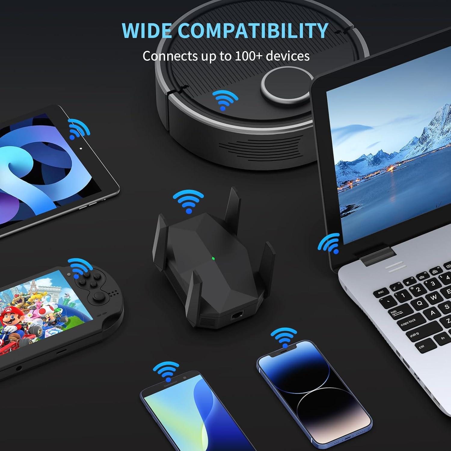 Extensor de WiFi 6 ingabis AX3000 Doble Banda 1297 m²