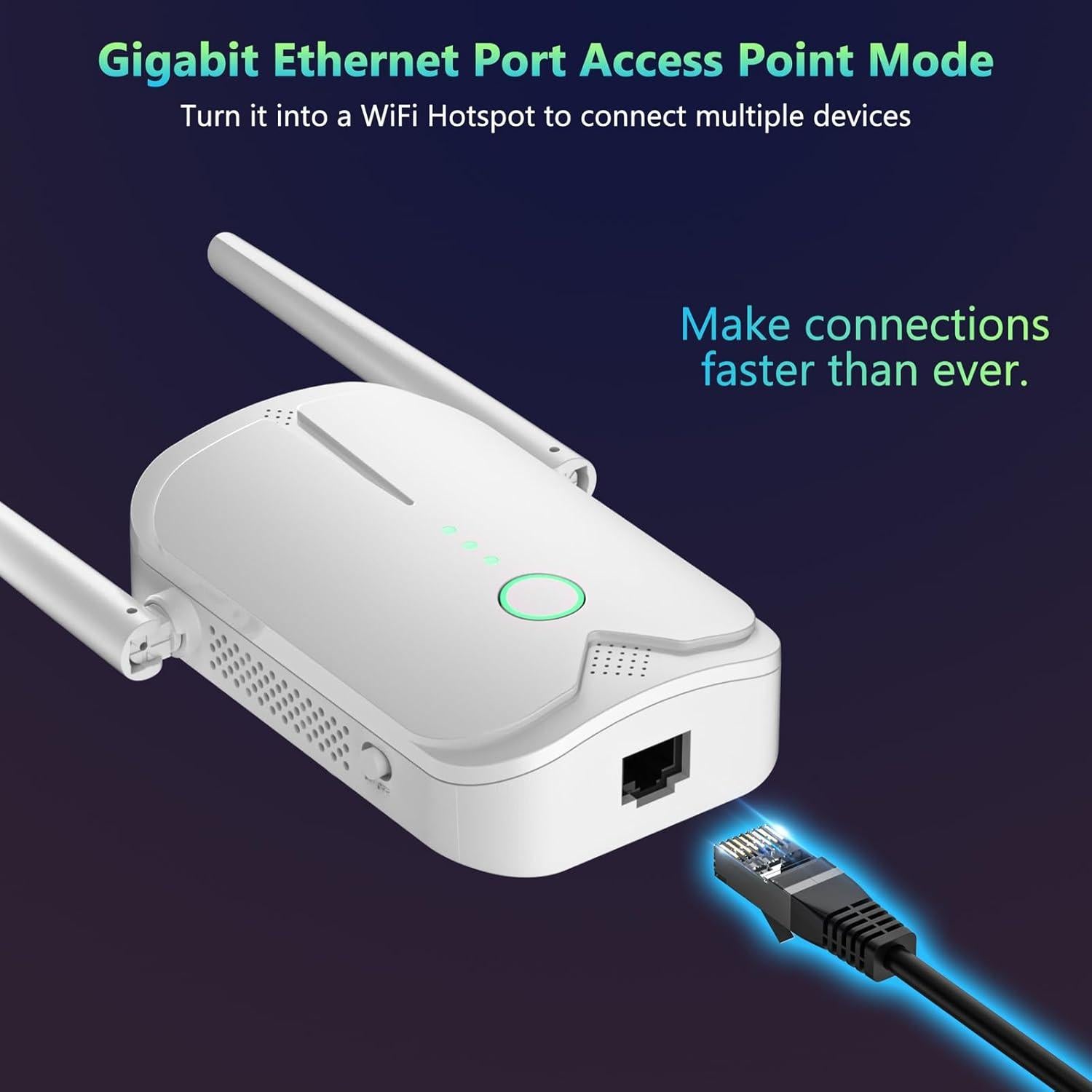 Extensor de WiFi Jancane WF002-W, Amplificador 300Mbps