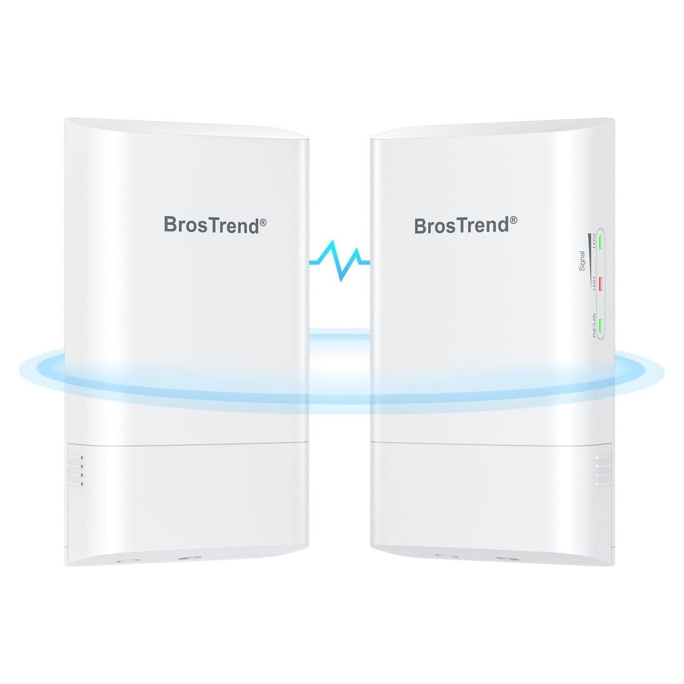 Puente WiFi Exterior BrosTrend 1KM 867Mbps Plug & Play