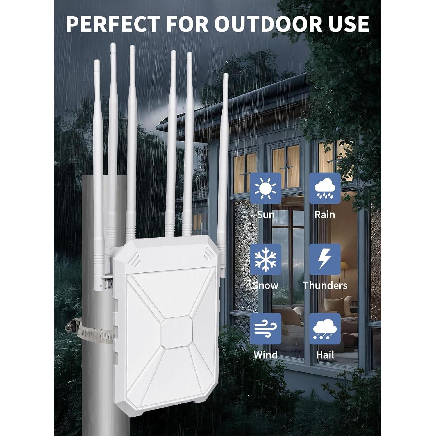 Extensor de WiFi Exterior CINAMON OWE1800 1800Mbps IP67