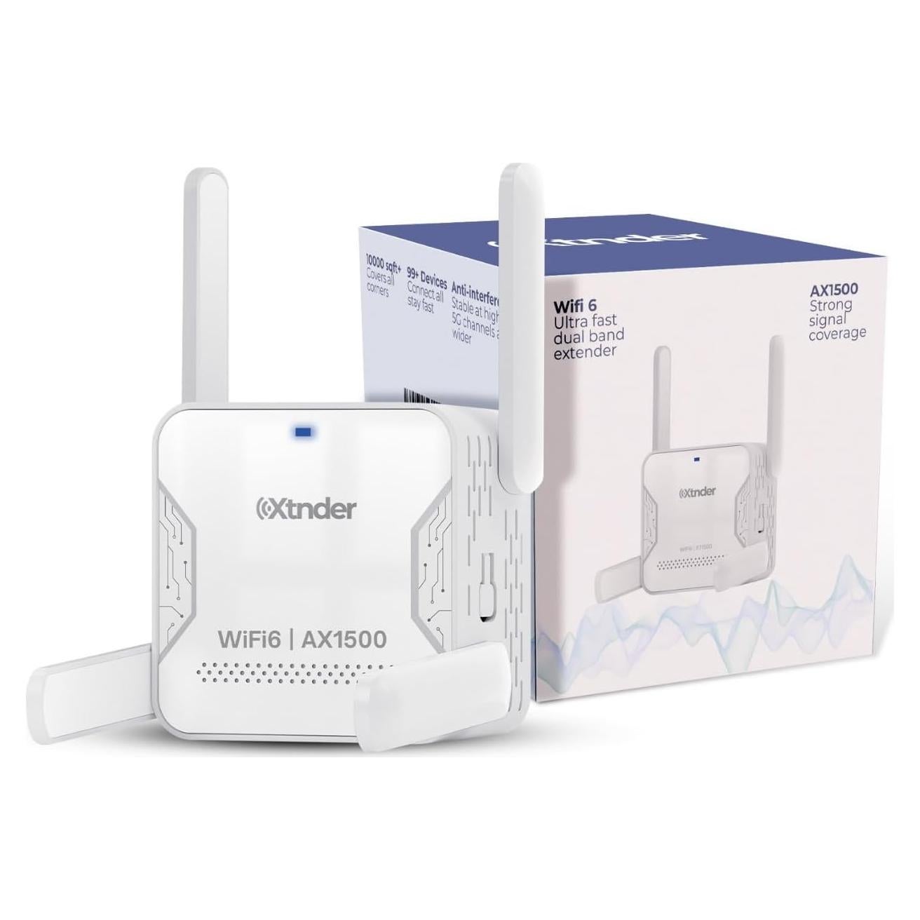 Extensor de WiFi Xtnder XT1500 1500Mbps Doble Banda 1,214m²