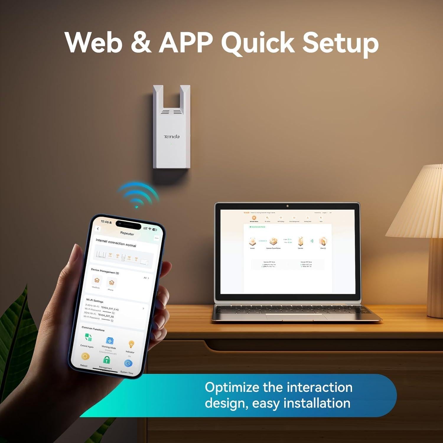 Extensor de Rango WiFi Tenda A18Pro AC1200 Doble Banda 1167Mbps