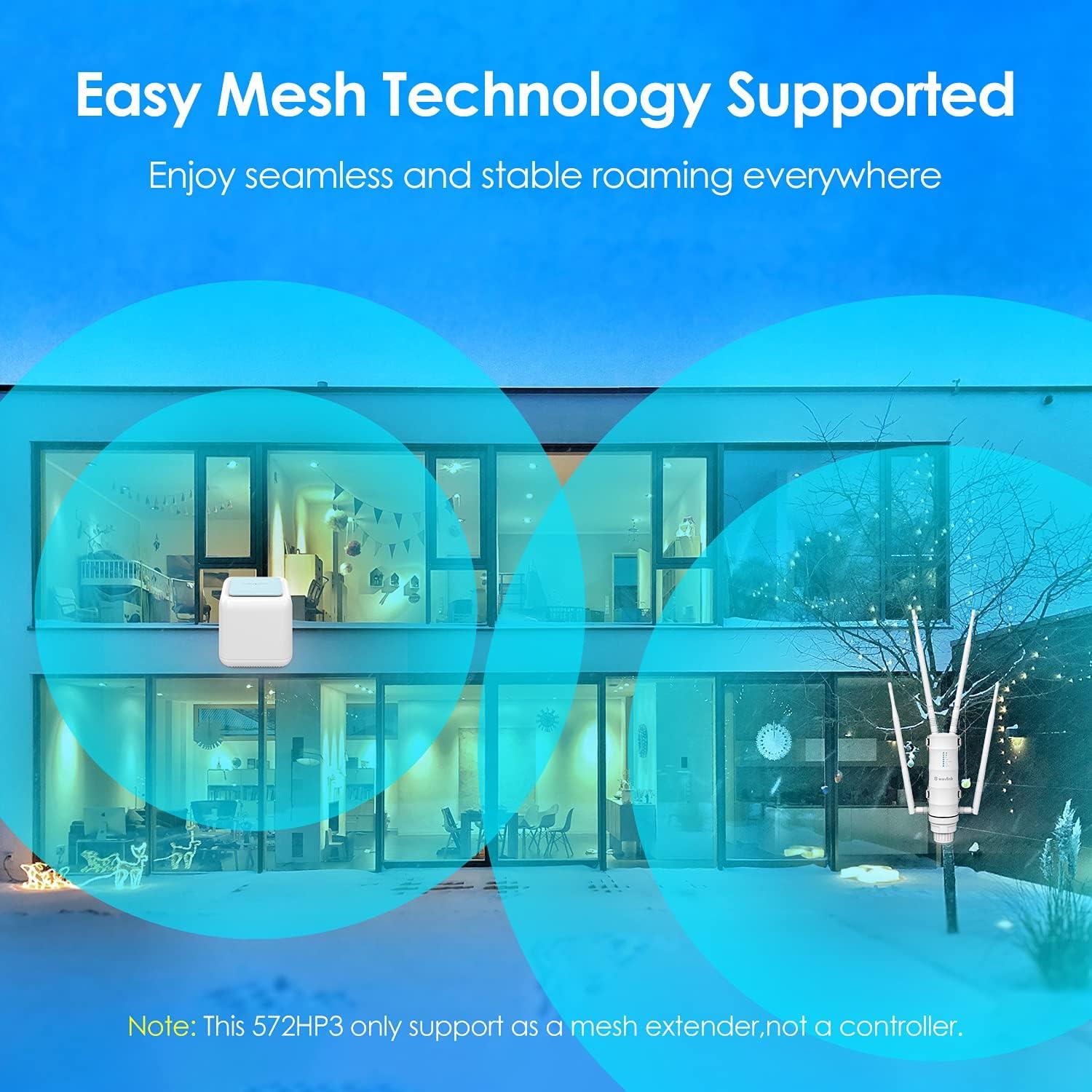 Extensor WiFi Exterior AC1200 WAVLINK, Doble Banda, IP65