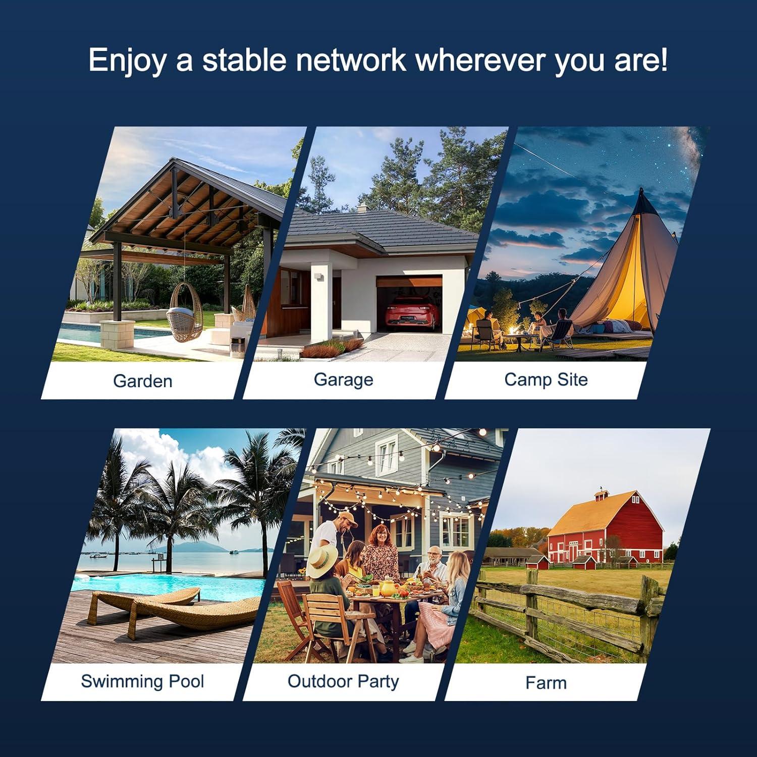 Extensor de WiFi Exterior TODAAIR AC1200 IP65 439g 2000ft²