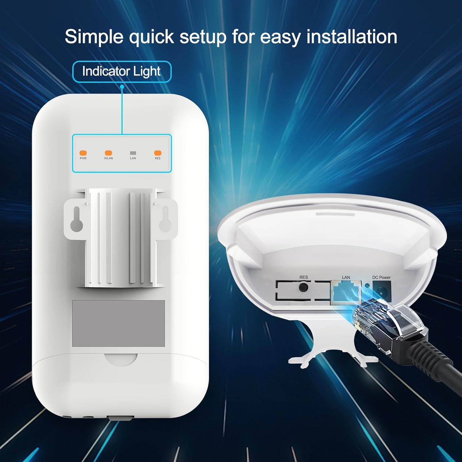 Extensor de WiFi Exterior TODAAIR AC1200 IP65 439g 2000ft²