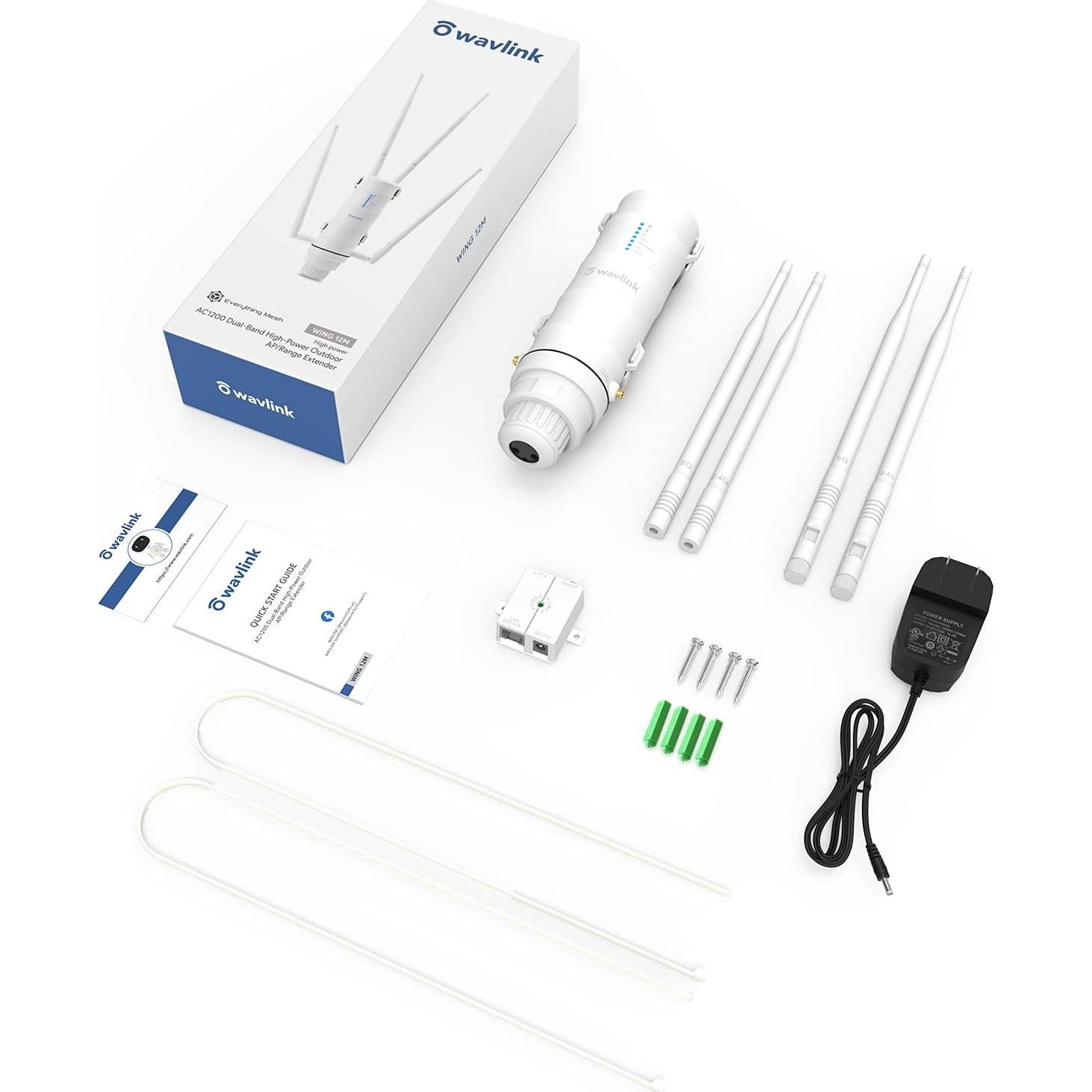 Extensor de Rango Inalámbrico WAVLINK AC1200 Exterior IP65