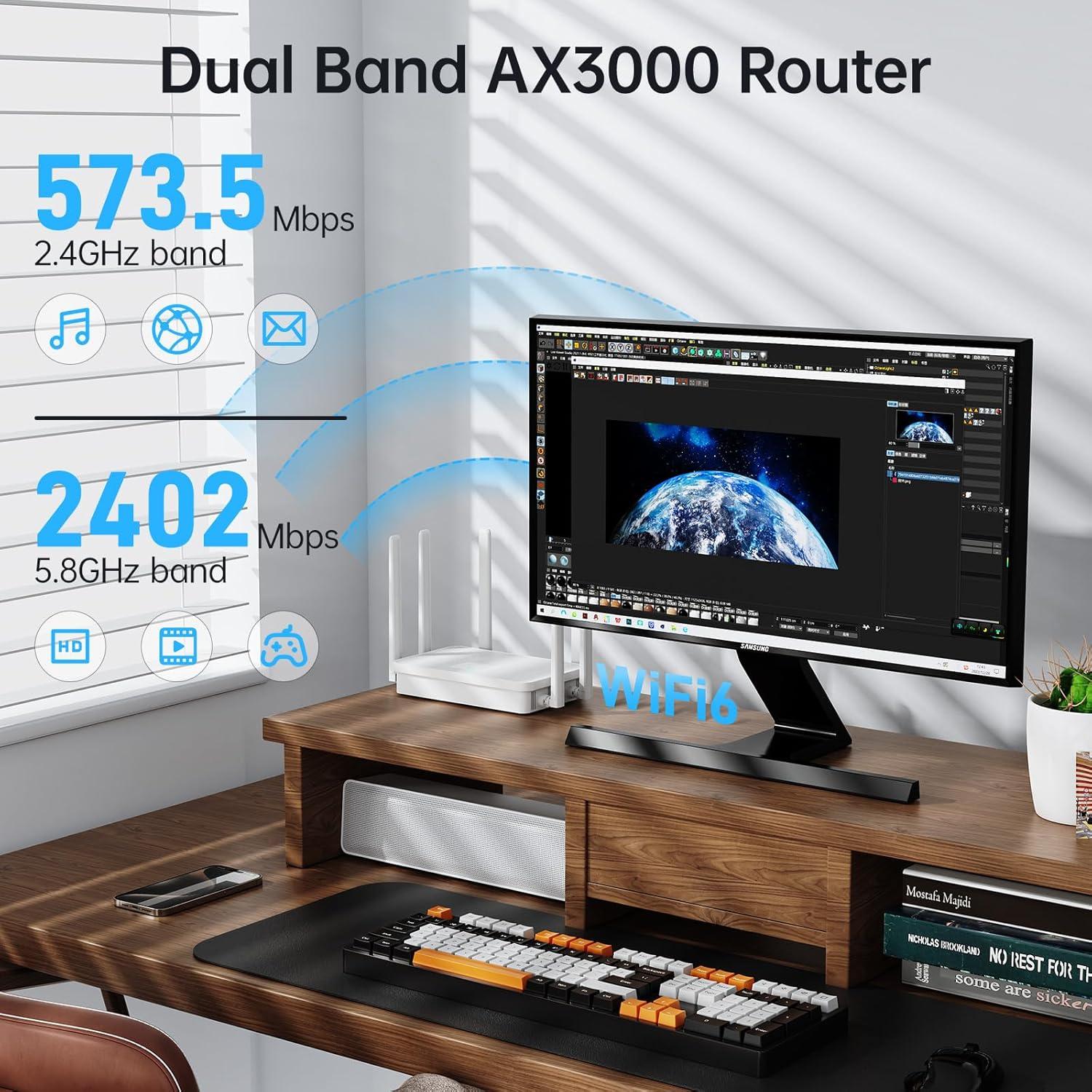 Kit Puente Inalámbrico UeeVii CPE688, Router WiFi 6 AX3000