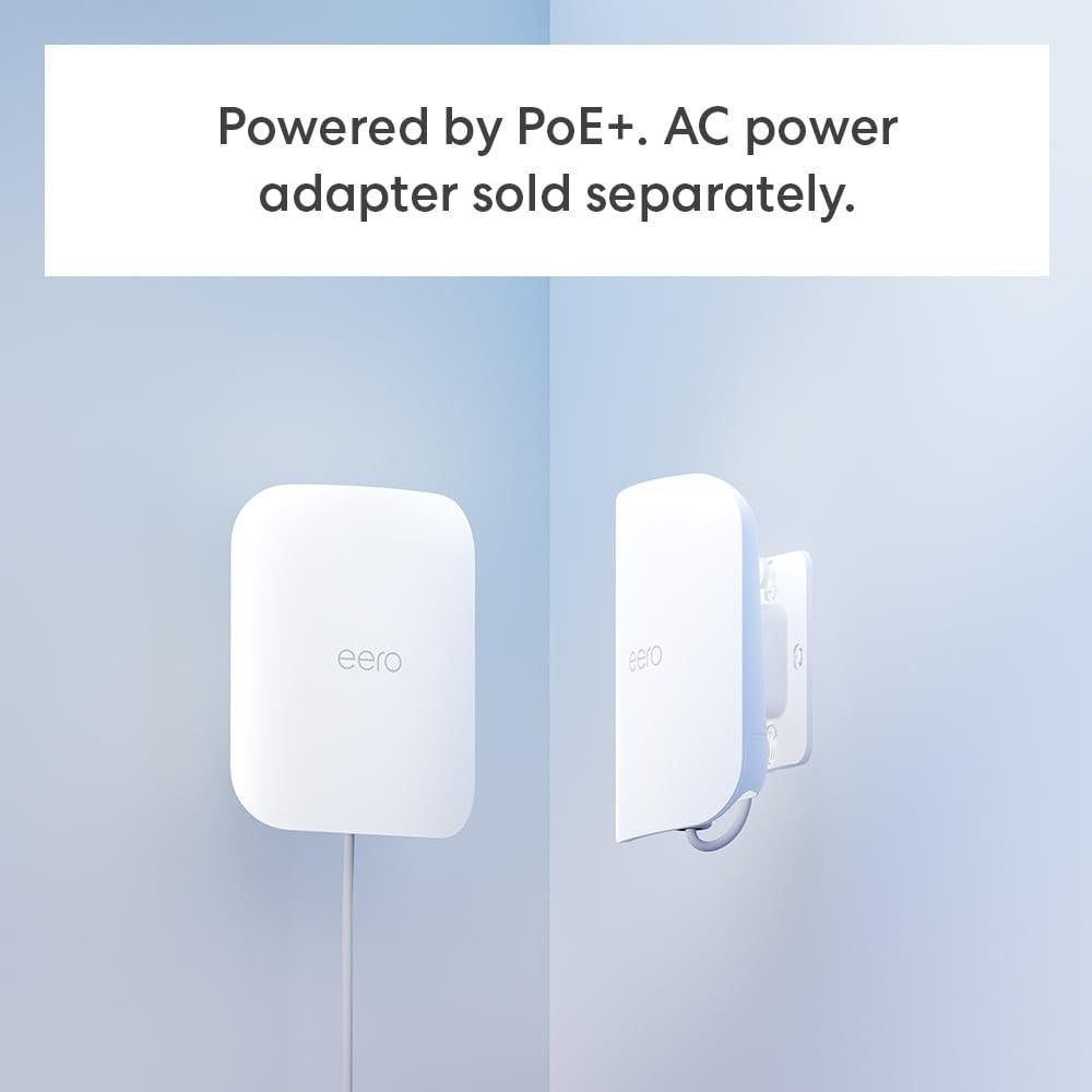 Amazon eero Outdoor 7 PoE mesh wifi router, Weatherproof rating of IP66, Coverage up to 15,000 sq. ft. outdoors, AC power adapter not included, 1-pack