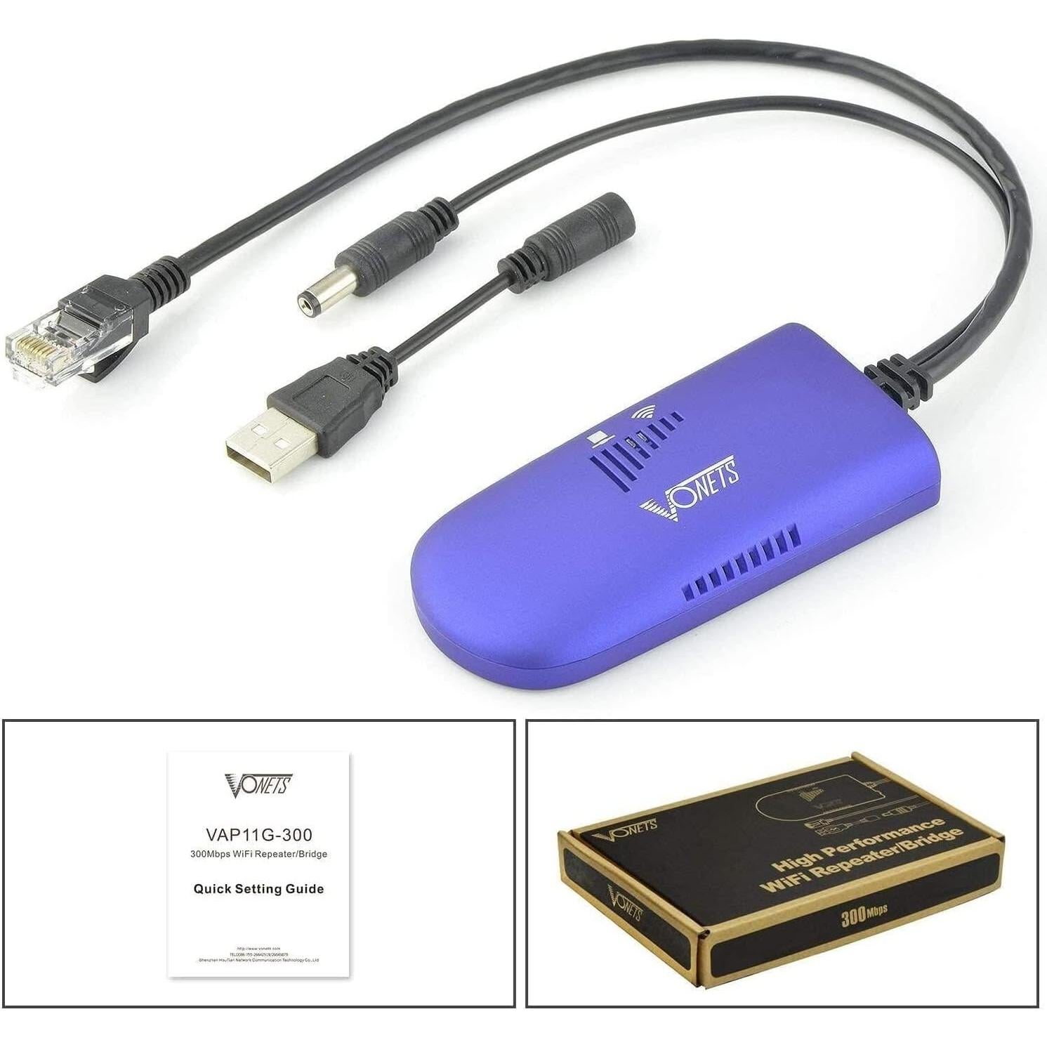 Puente Repetidor WiFi VONETS VAP11G-300 300Mbps 2.4GHz