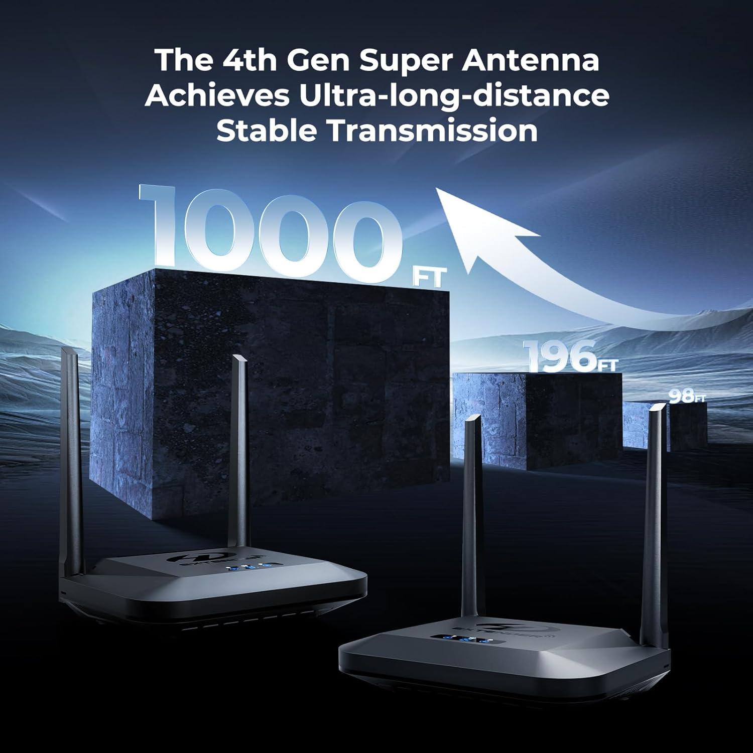 Receptor HDMI Inalámbrico Graige 952, 4K 30Hz, 250m, IR