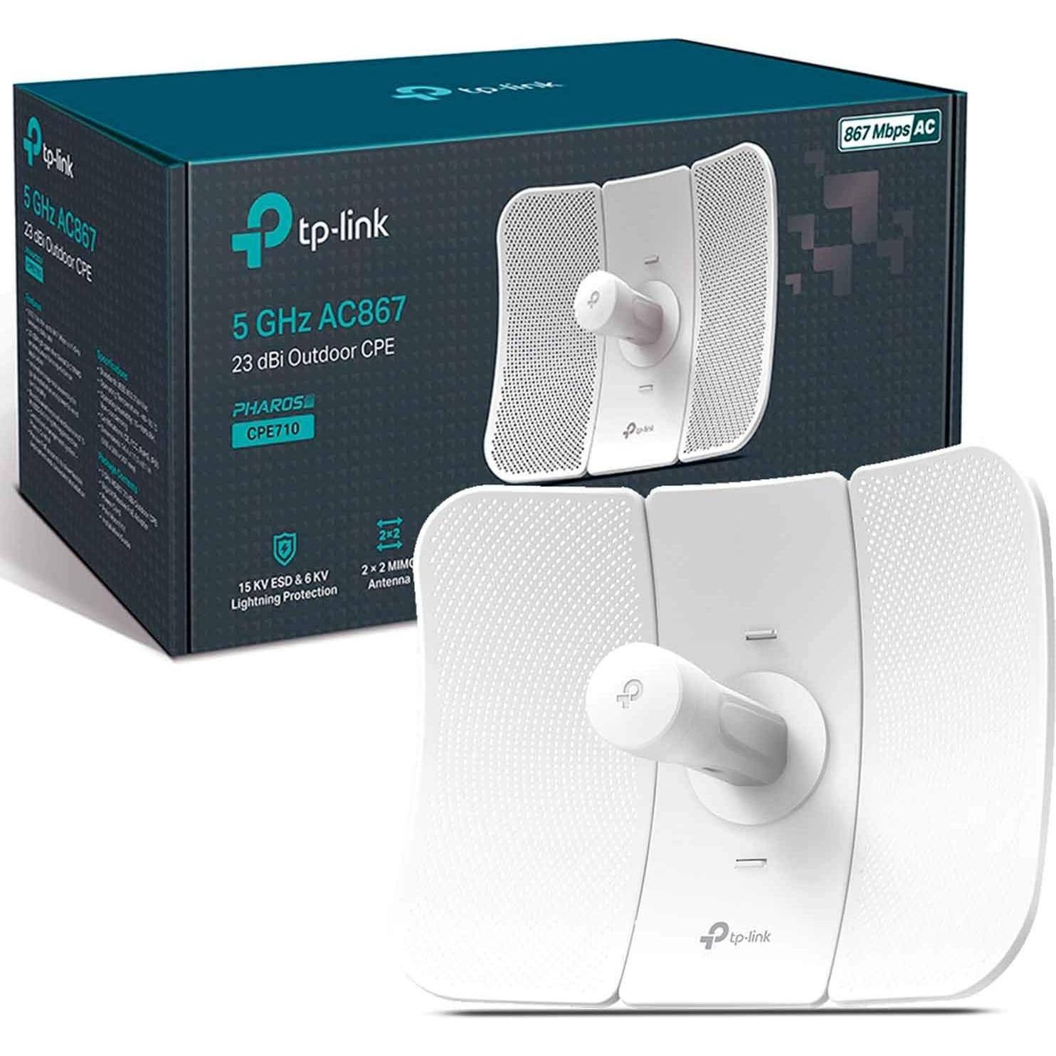 CPE Exterior TP-Link CPE710 5GHz 867Mbps 23dBi PoE