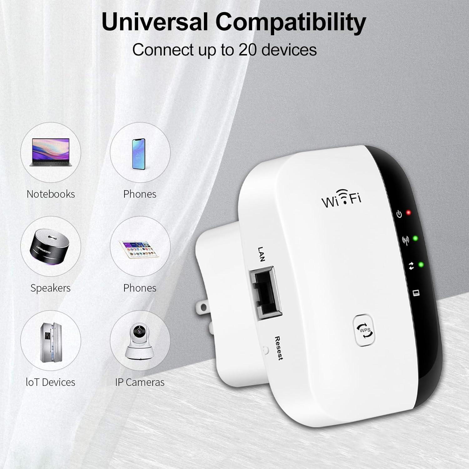 Amplificador de Señal WiFi Inalámbrico Skybess 300Mbps 2.4GHz