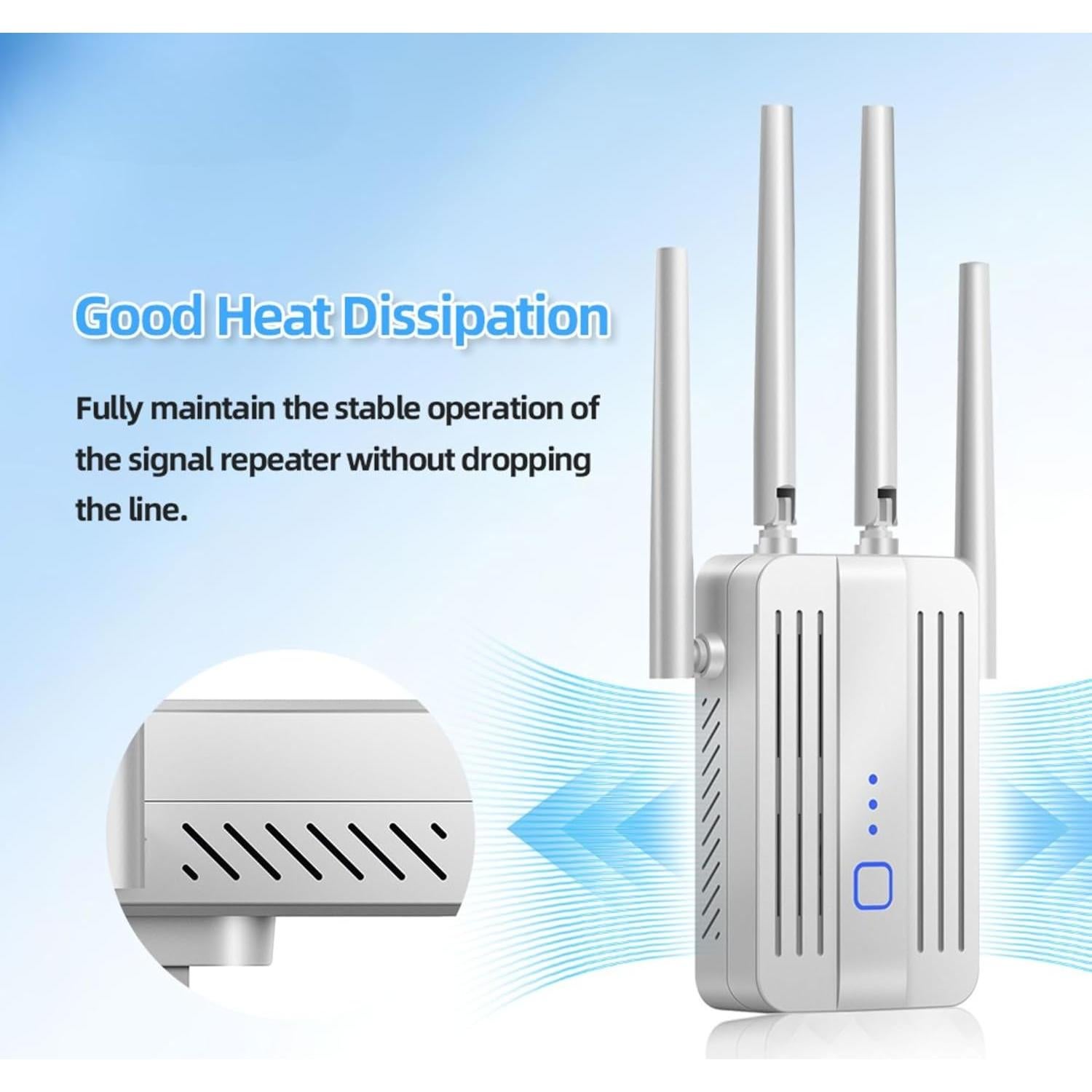 Extensor de WiFi Doble Banda CUU 1200Mbps 929m² Ethernet