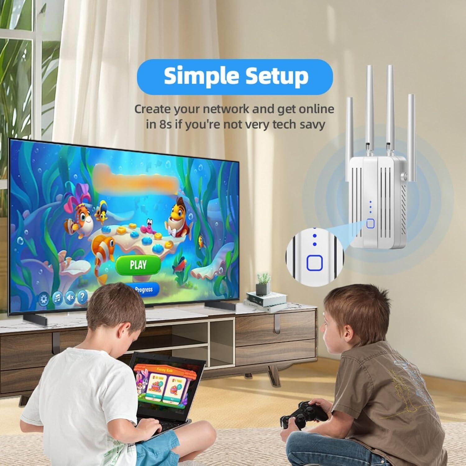 Extensor de WiFi Doble Banda CUU 1200Mbps 929m² Ethernet