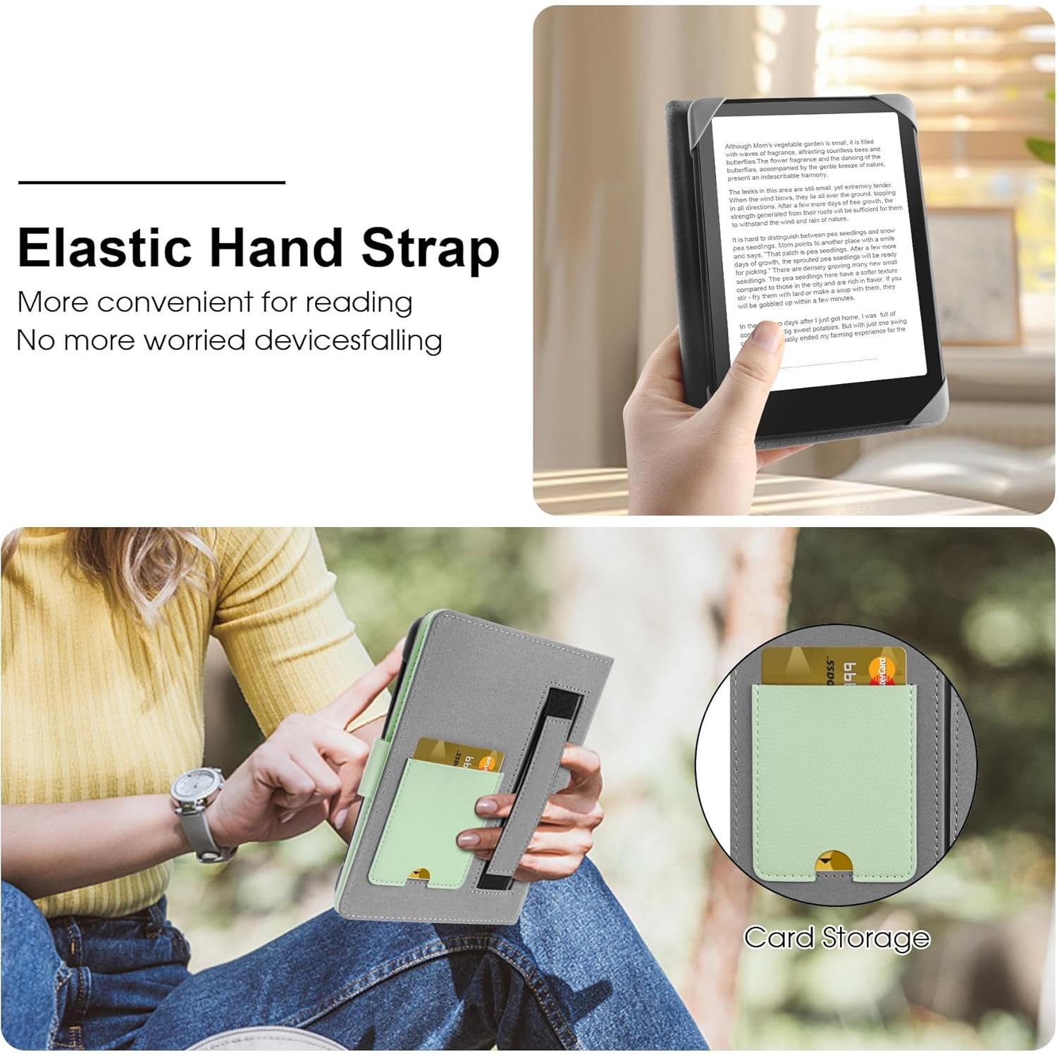 Funda Universal Verde para eReader 6-7" HoYiXi con Bolsillo