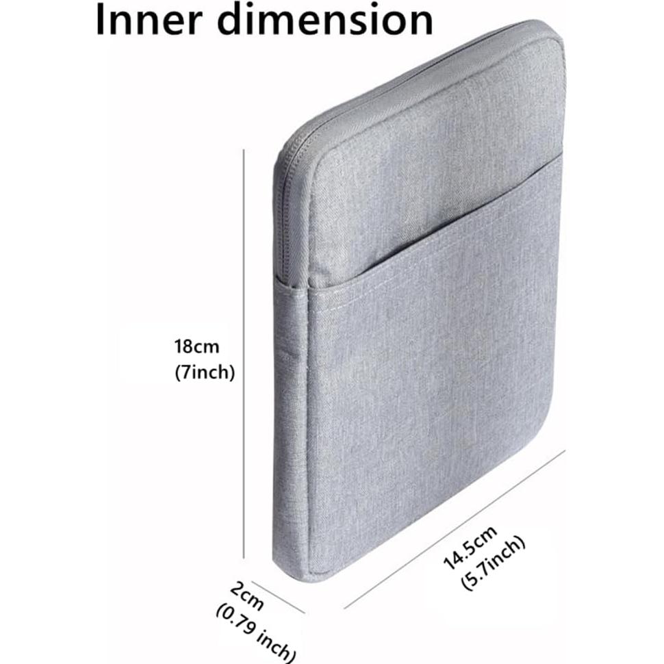 Funda Universal a Prueba de Golpes para eReader Kobo y Kindle - Gris Claro