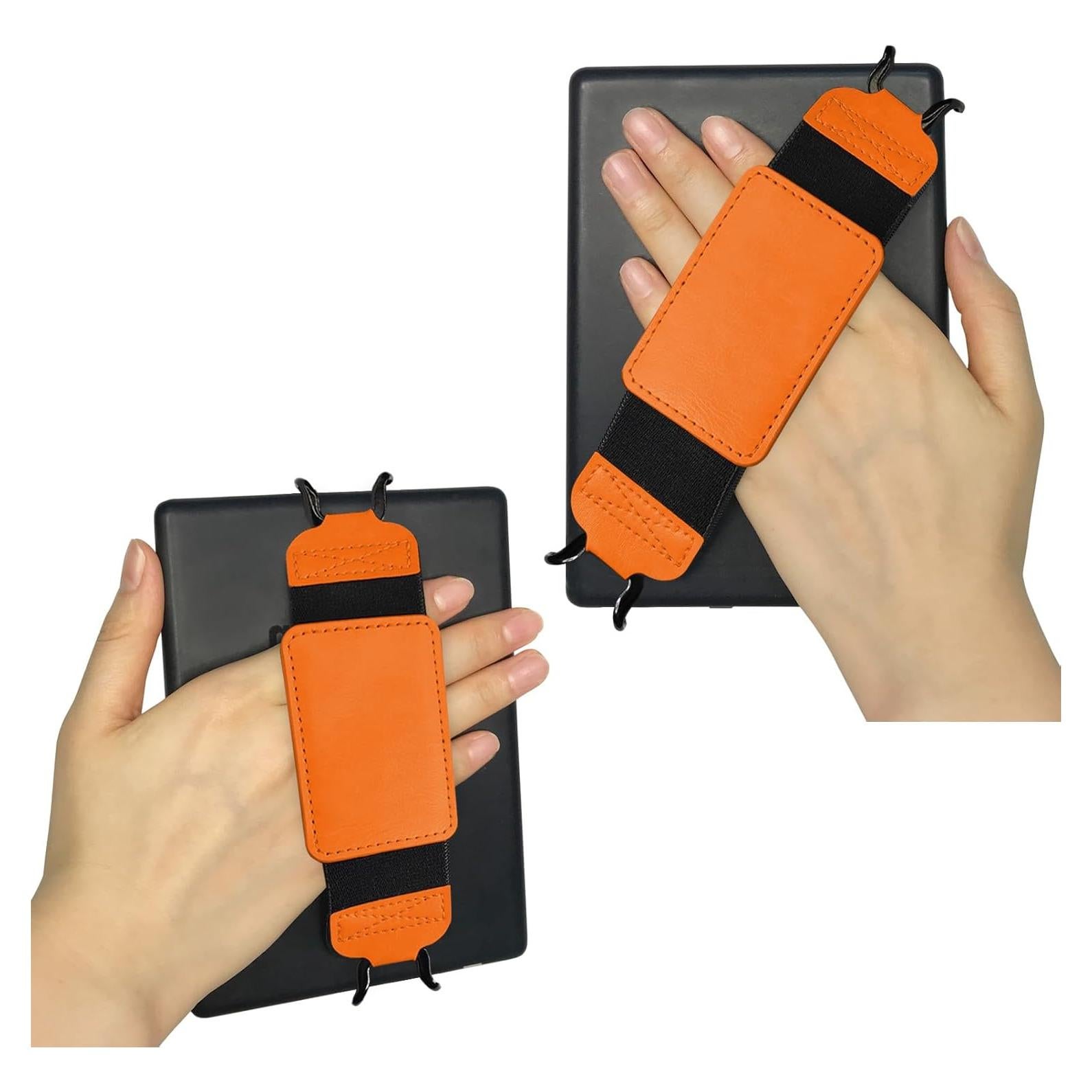 Secure Hand Strap for 6-7" Kindle and Tablets, Handle Grip for Tablet eReaders Fire - Kobo/Voyaga/Lenovo/Sony Kindle E-Book Tablet(Orange)