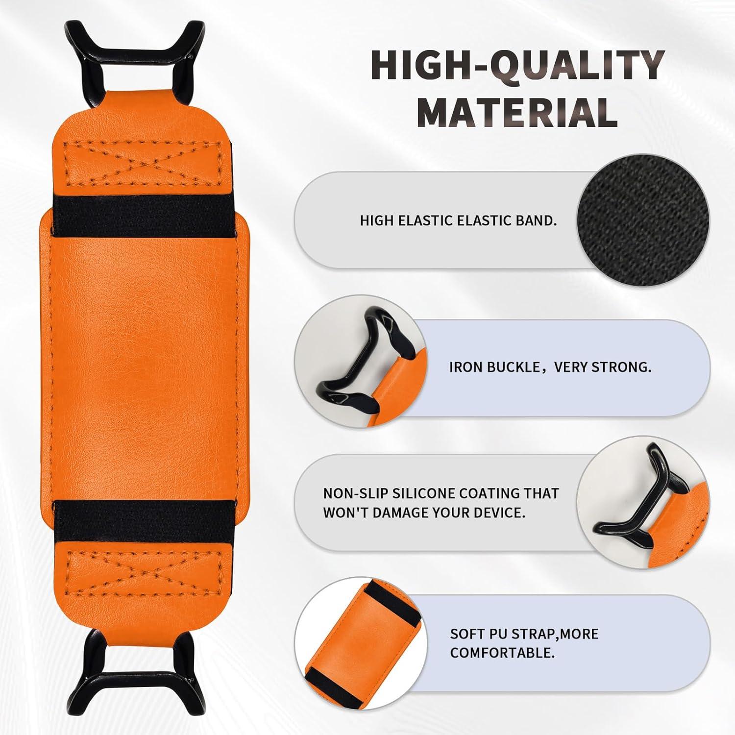 Secure Hand Strap for 6-7" Kindle and Tablets, Handle Grip for Tablet eReaders Fire - Kobo/Voyaga/Lenovo/Sony Kindle E-Book Tablet(Orange)