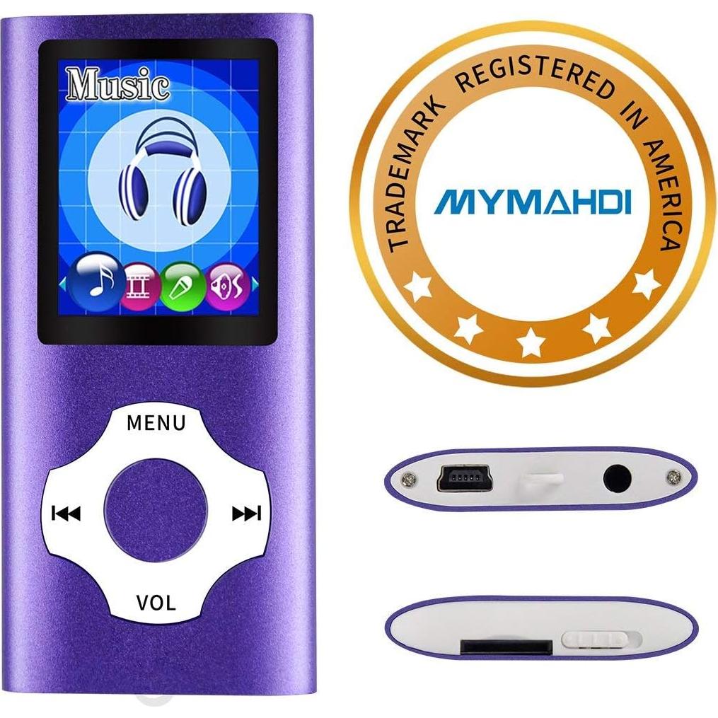 Reproductor MP3 Portátil WOWSYS Púrpura 64GB, Multifuncional