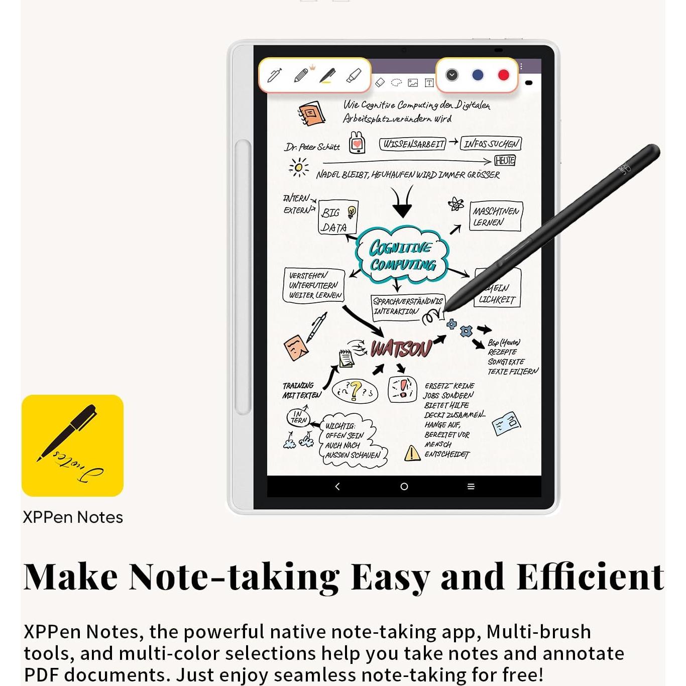 XPPen Cuaderno Digital 10.95" con Lápiz X3 Pro 128GB